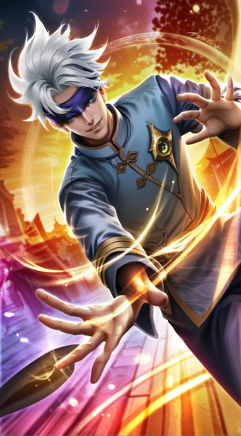 ai character: Satoru Gojo background