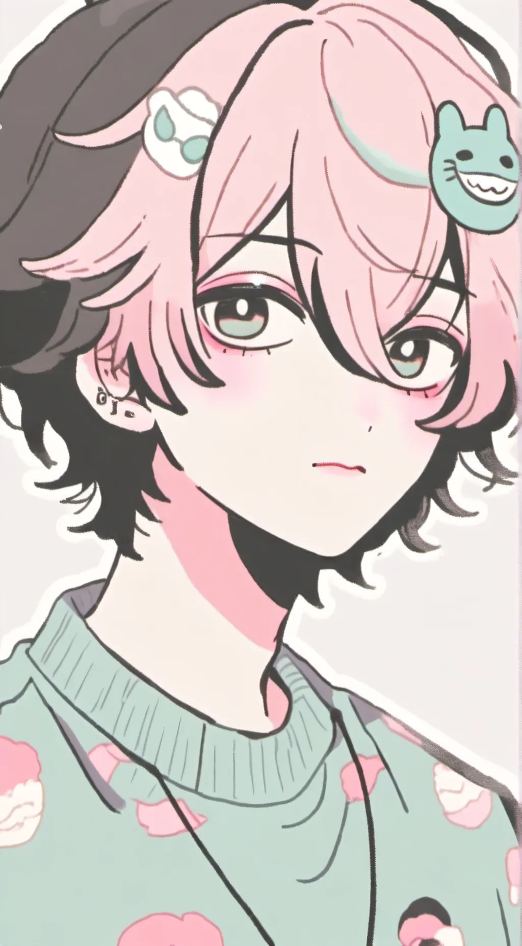 ai character: Emo Therian boy background
