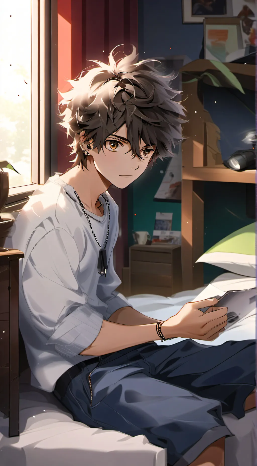 ai character: Kaname  background