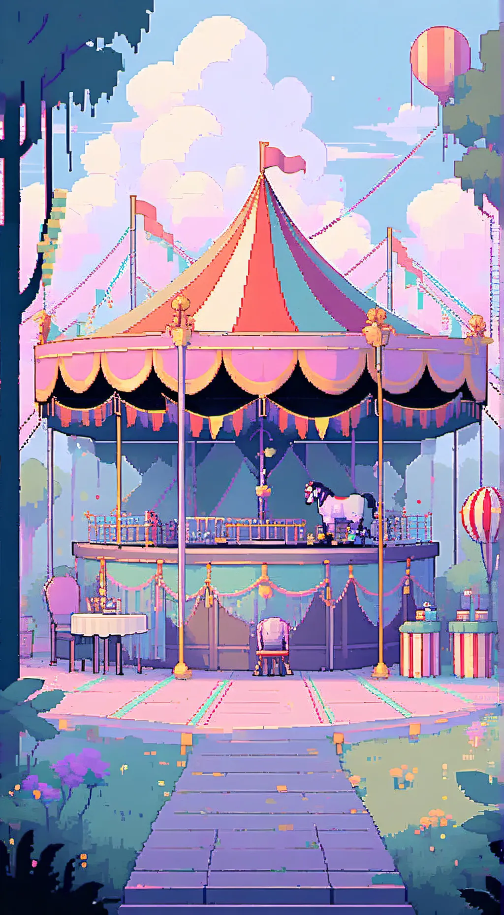 ai character: ❤Funnybunny💜 background