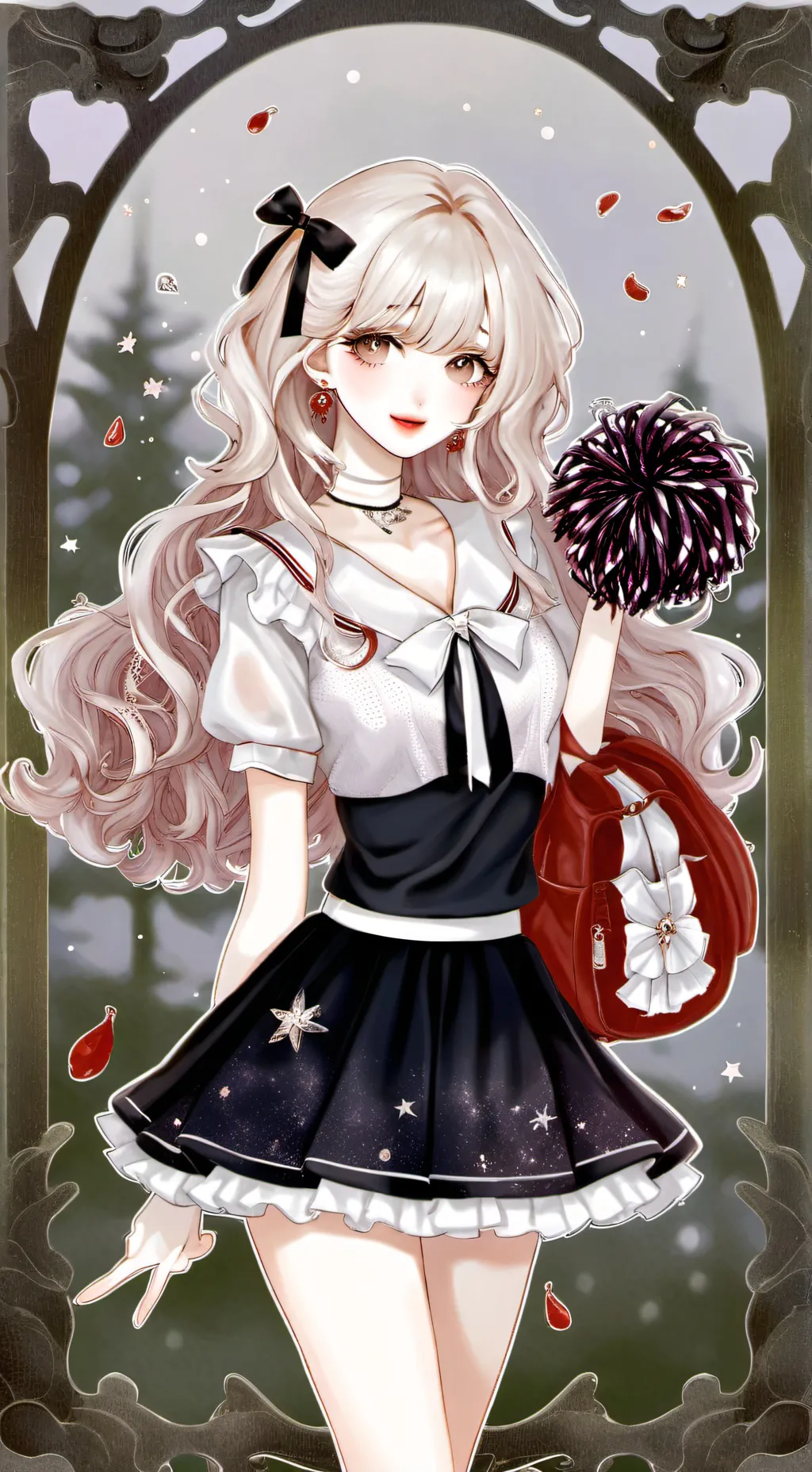 ai character: Violet  background