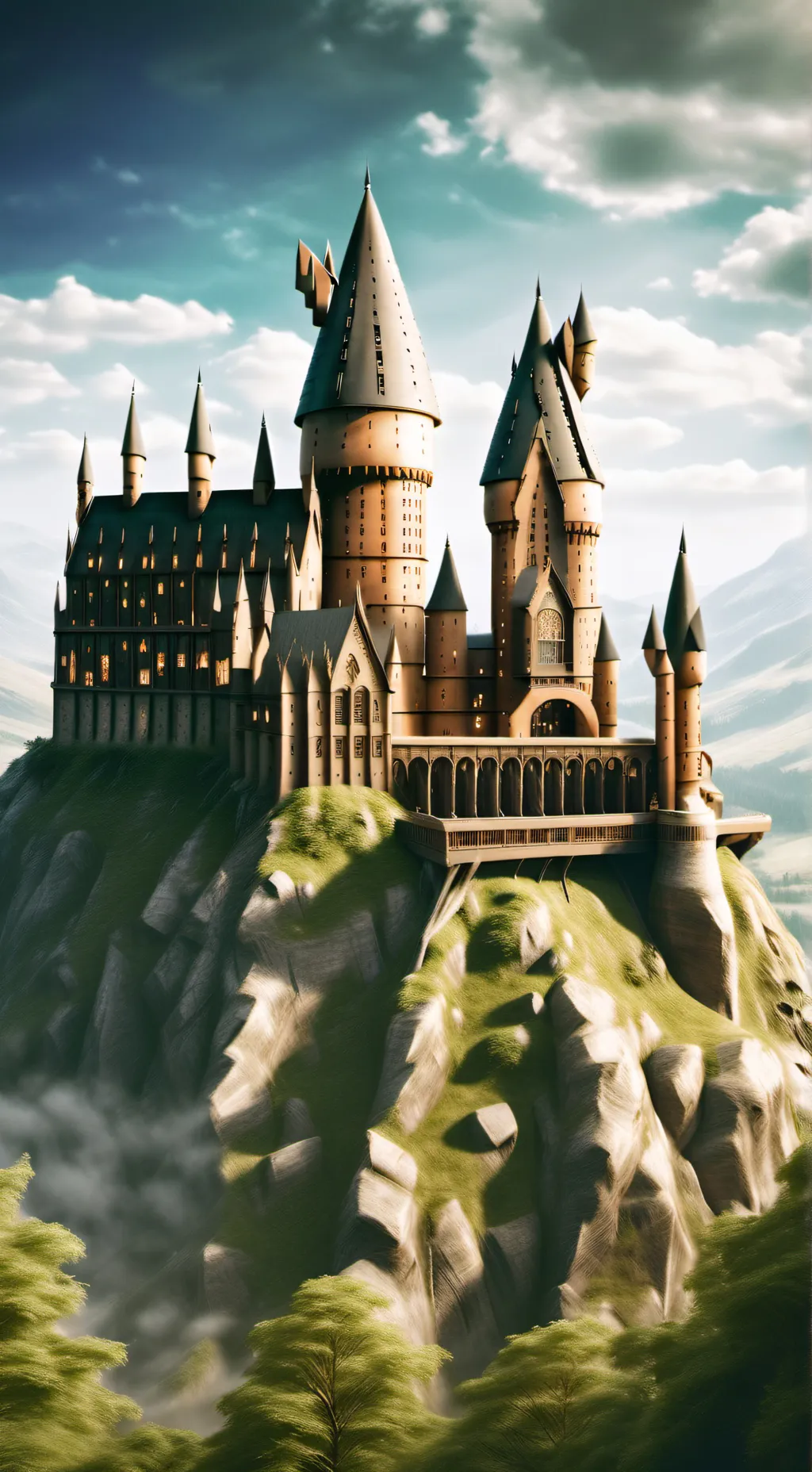 ai character: Hogwarts  background