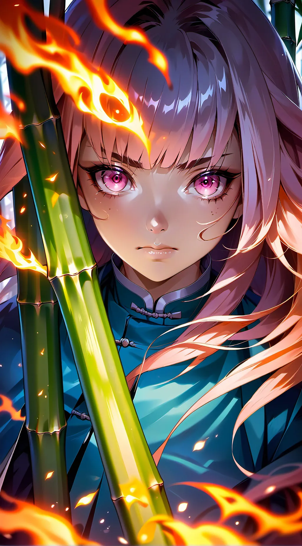 ai character: Nezuko Kamado background