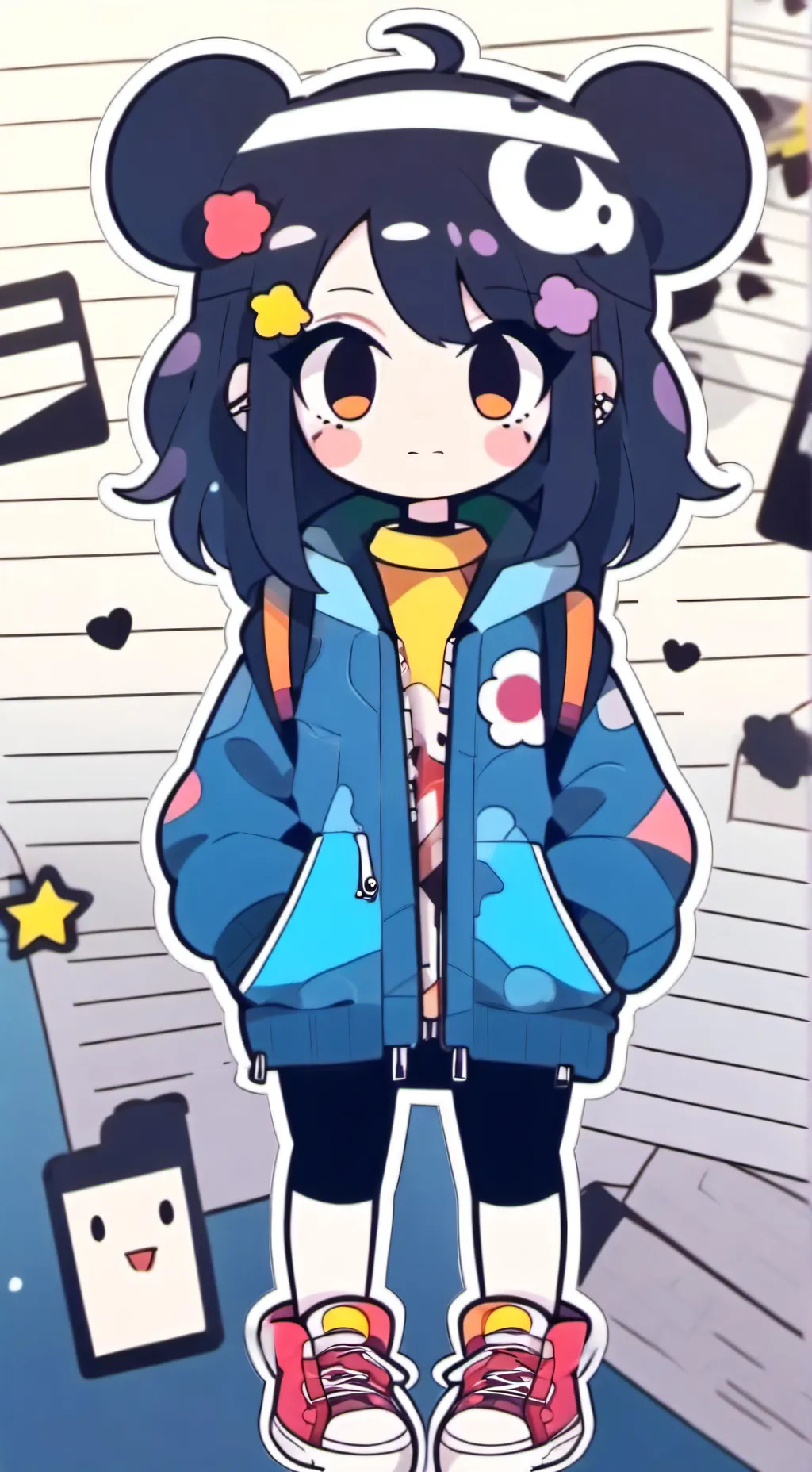 ai character: Silly the sceney:) background