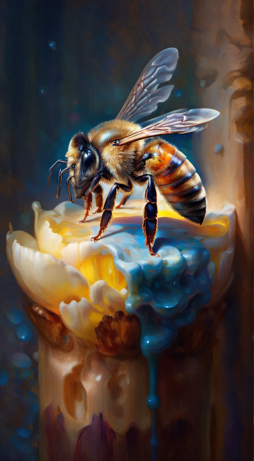 ai character: Bee store background