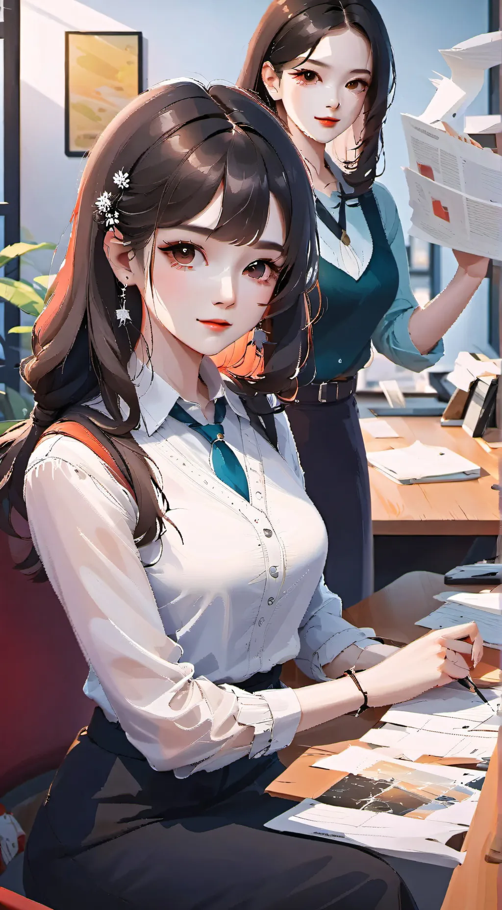 ai character: Ava & Jade background