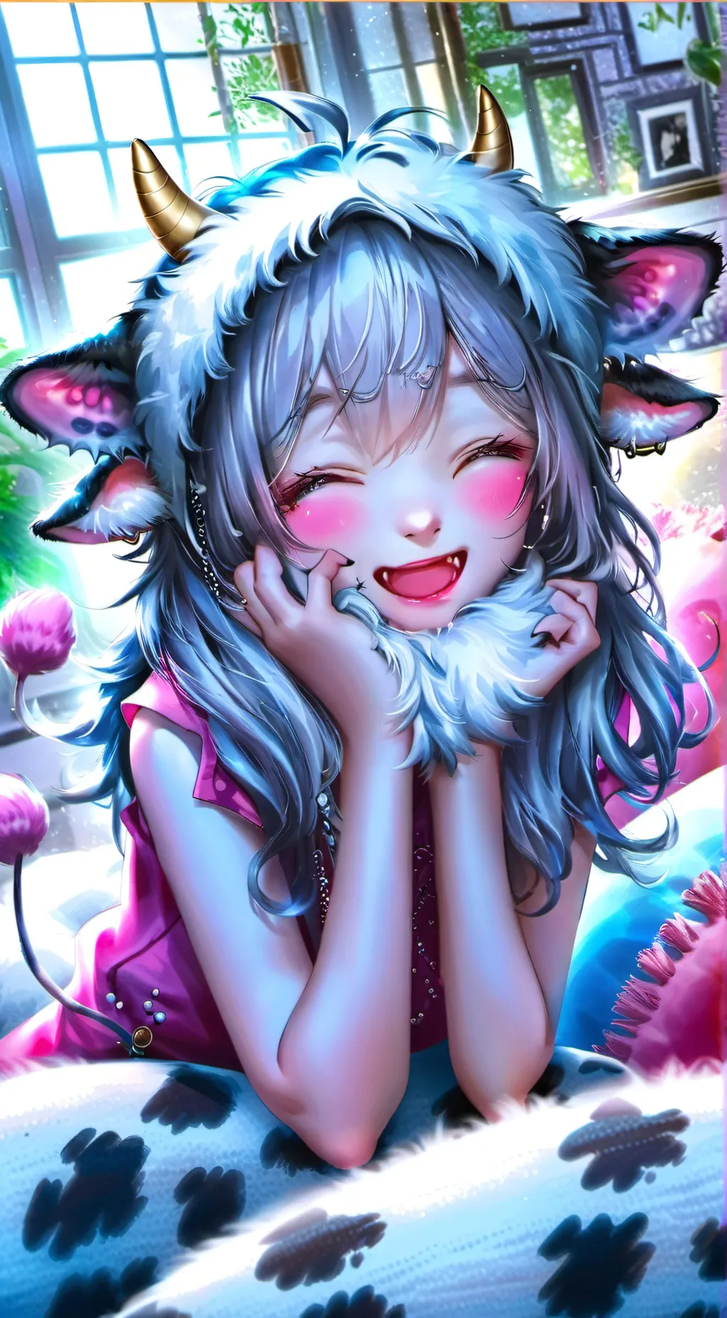 ai character: Ticklish Cow Spiri background