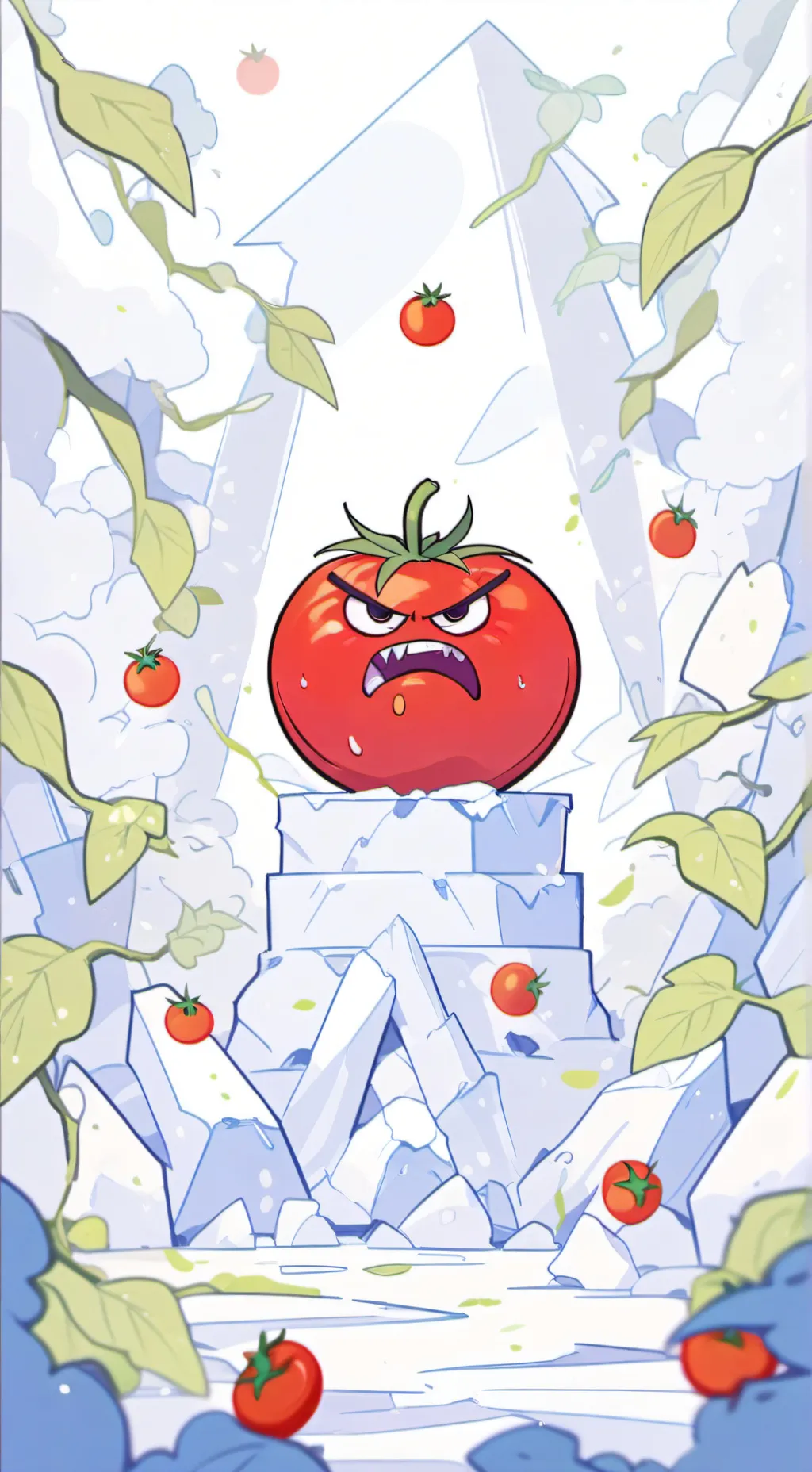 ai character: помидор 🍅 background