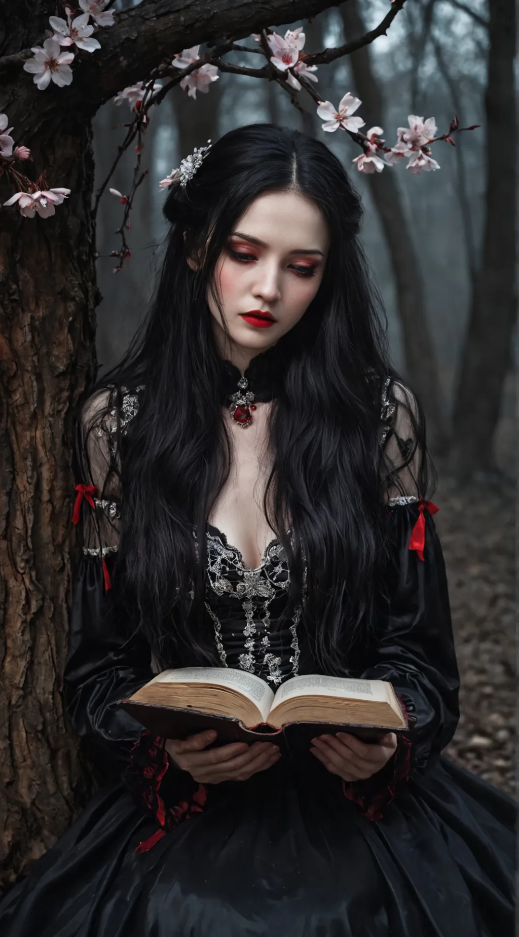 ai character: Cherry Vampire background
