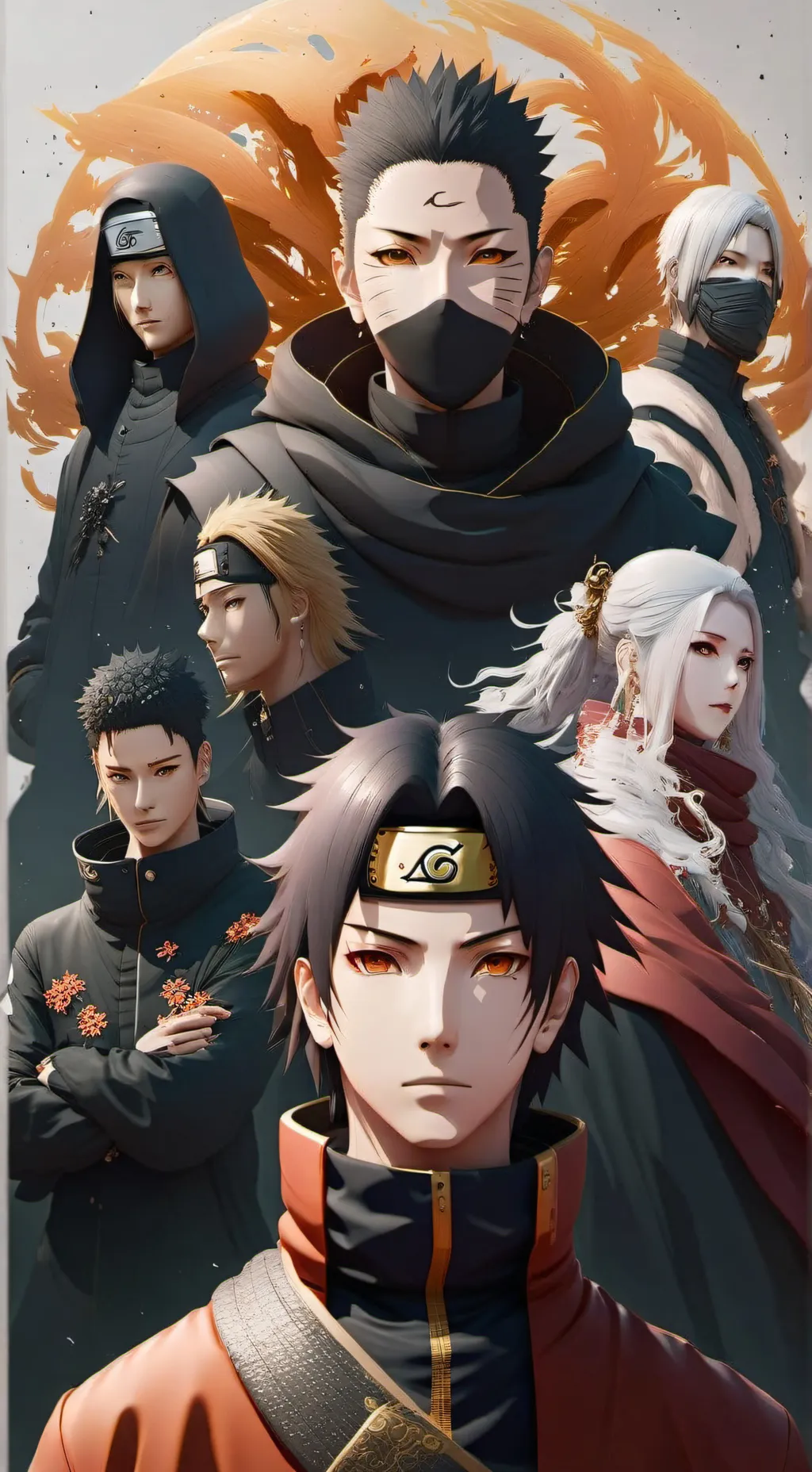 ai character: Akatsuki members  background