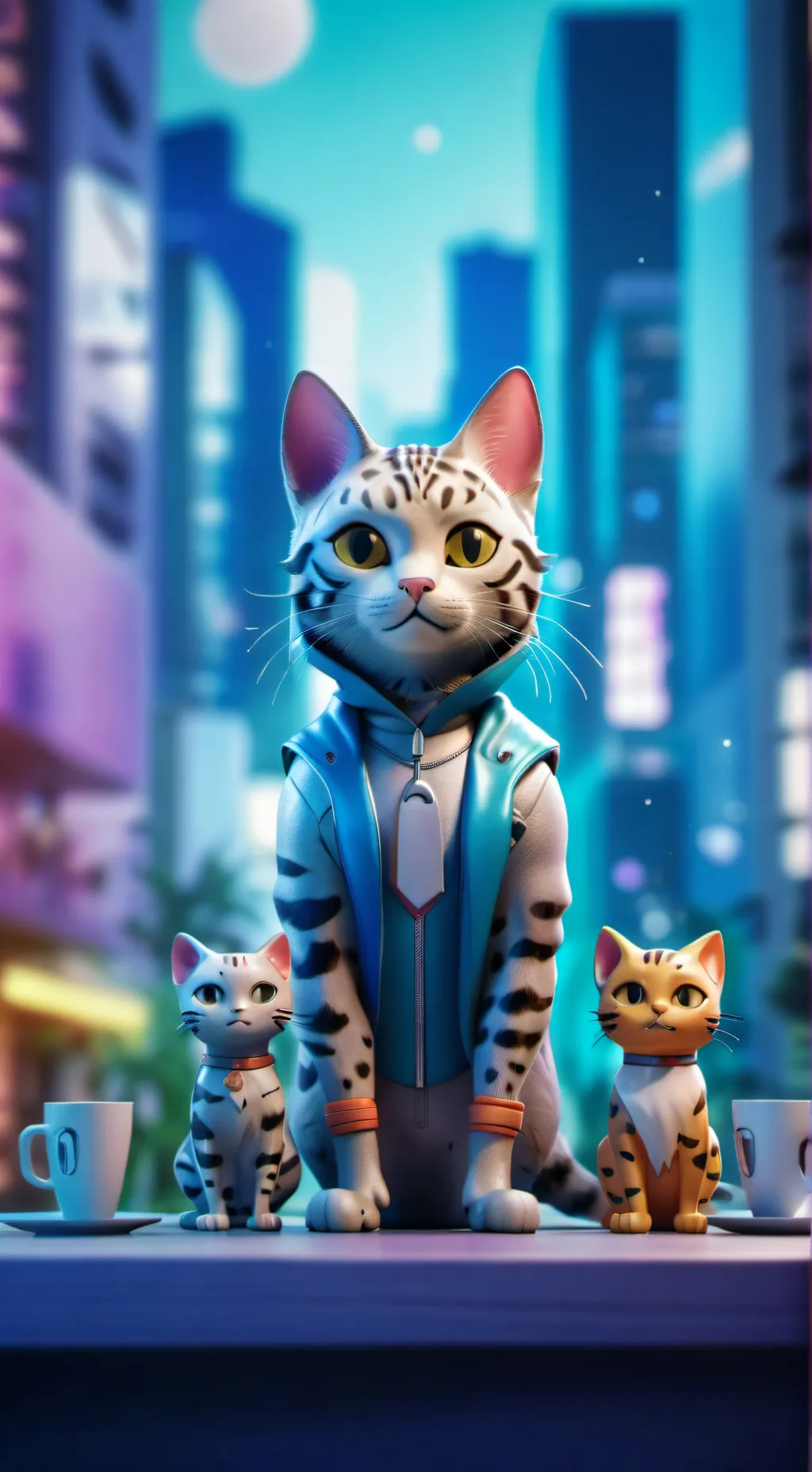 ai character: The Lucky Cat's Fitness Empire background
