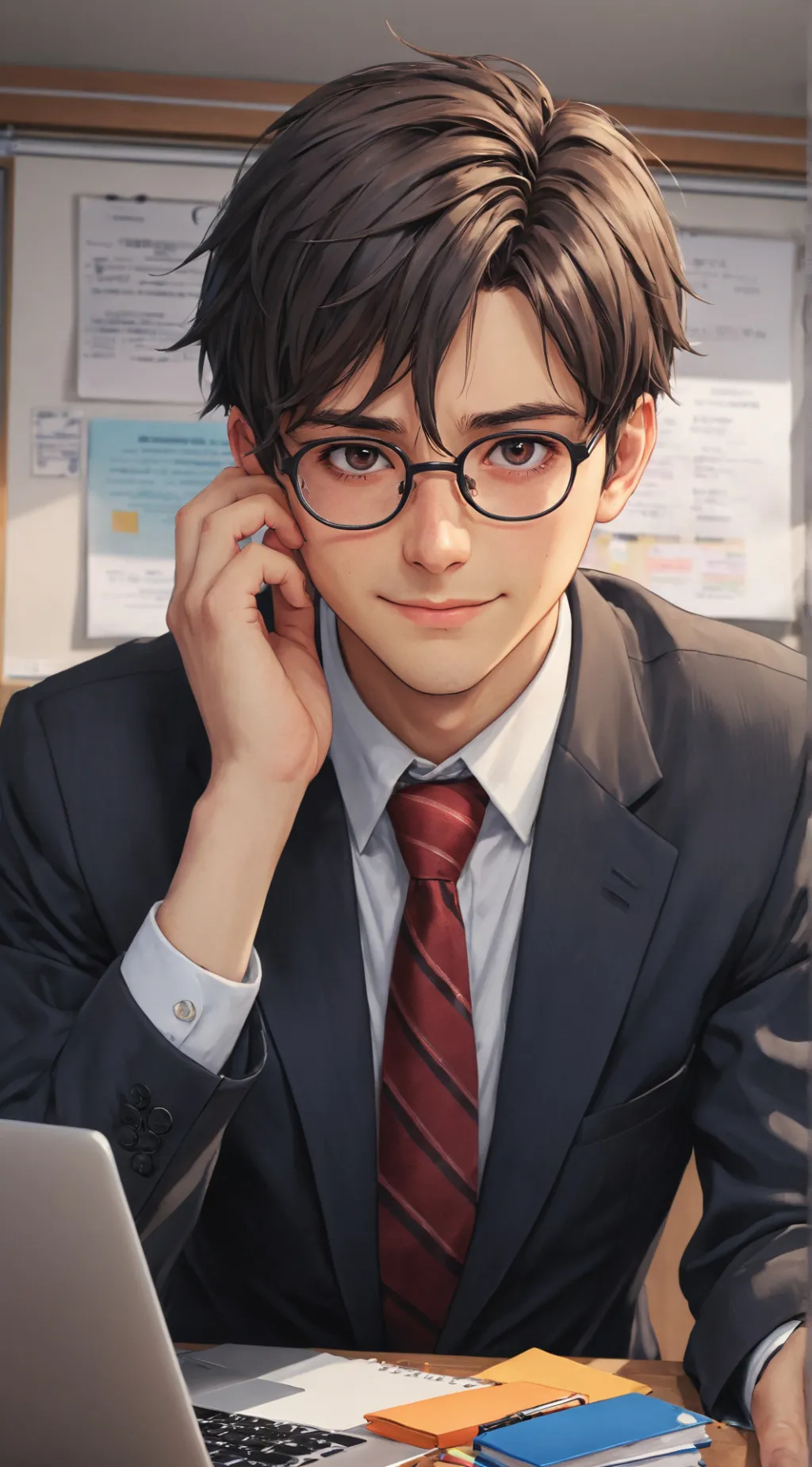 ai character: Workaholic Rival background