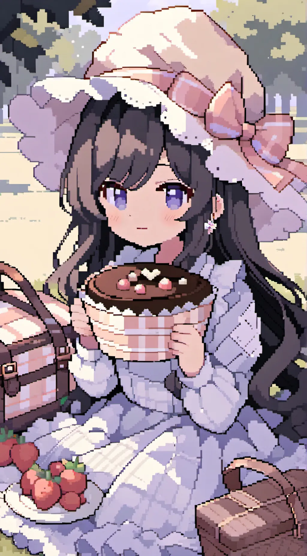 ai character: 🧺Basket~cake🧁 background