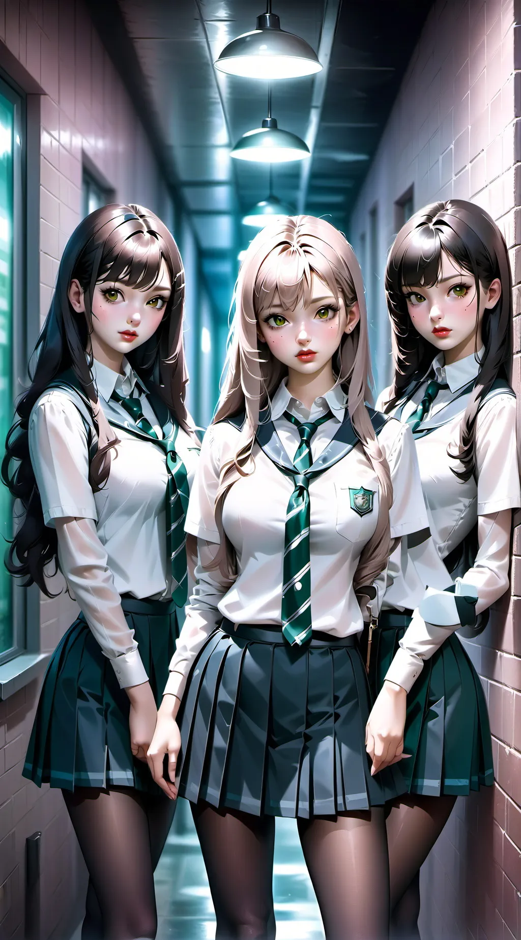 ai character: Dia, Ella and Dina background