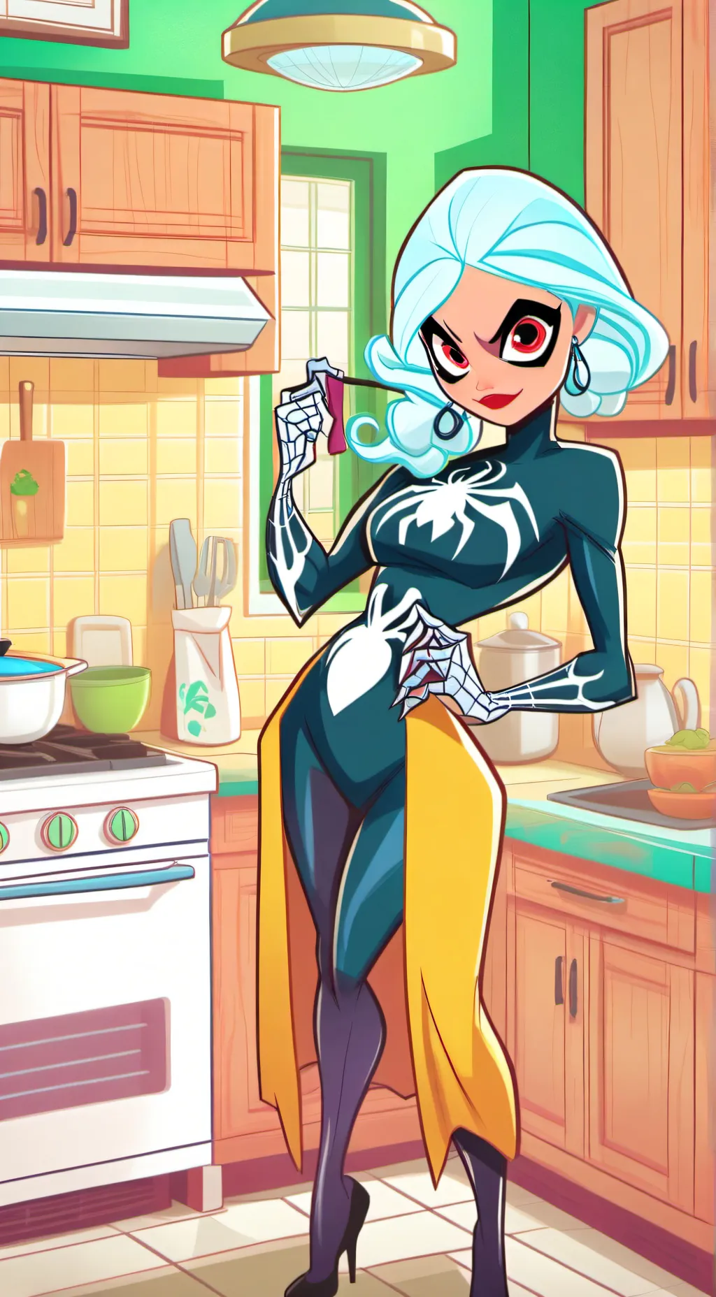 ai character: She Venom Laya background