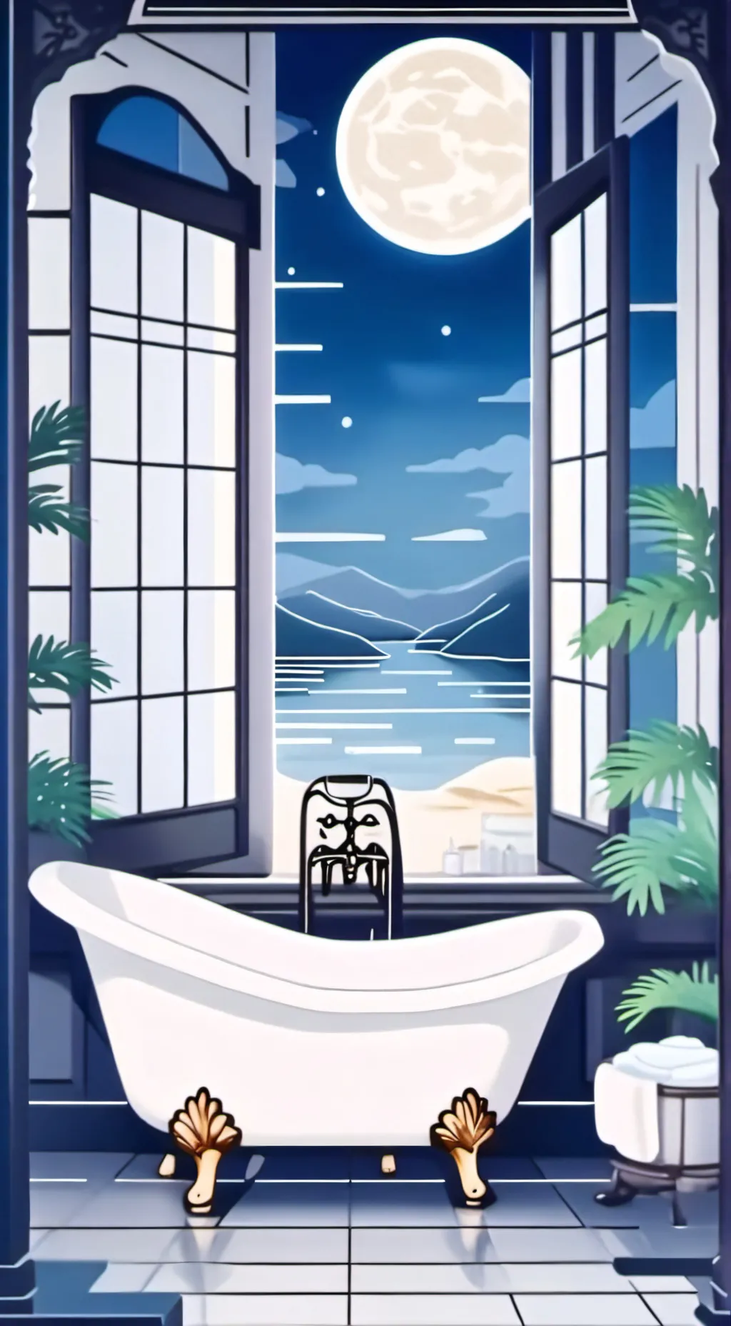 ai character: Bath😳😳😳 background
