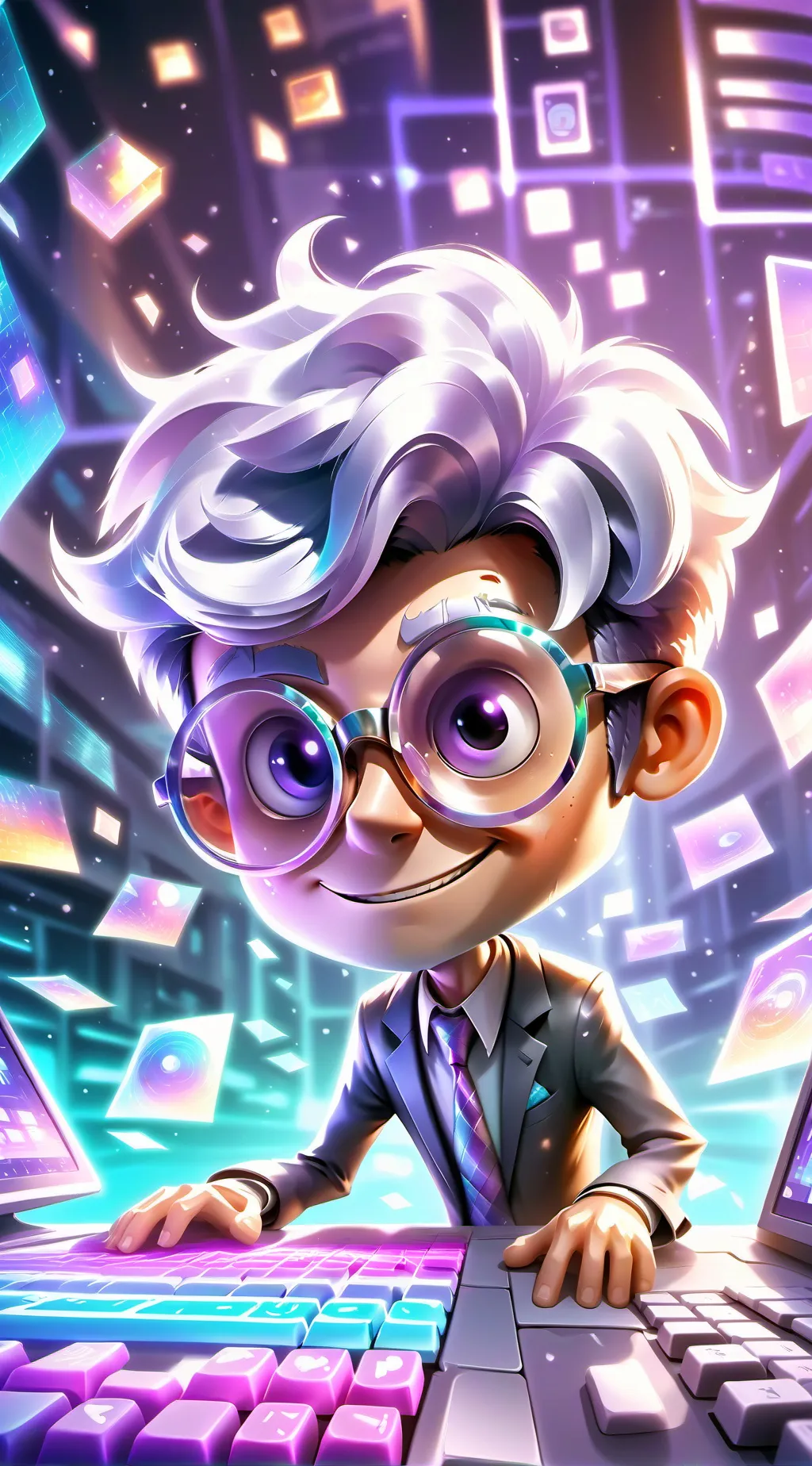 ai character: Prof. MemeStream background