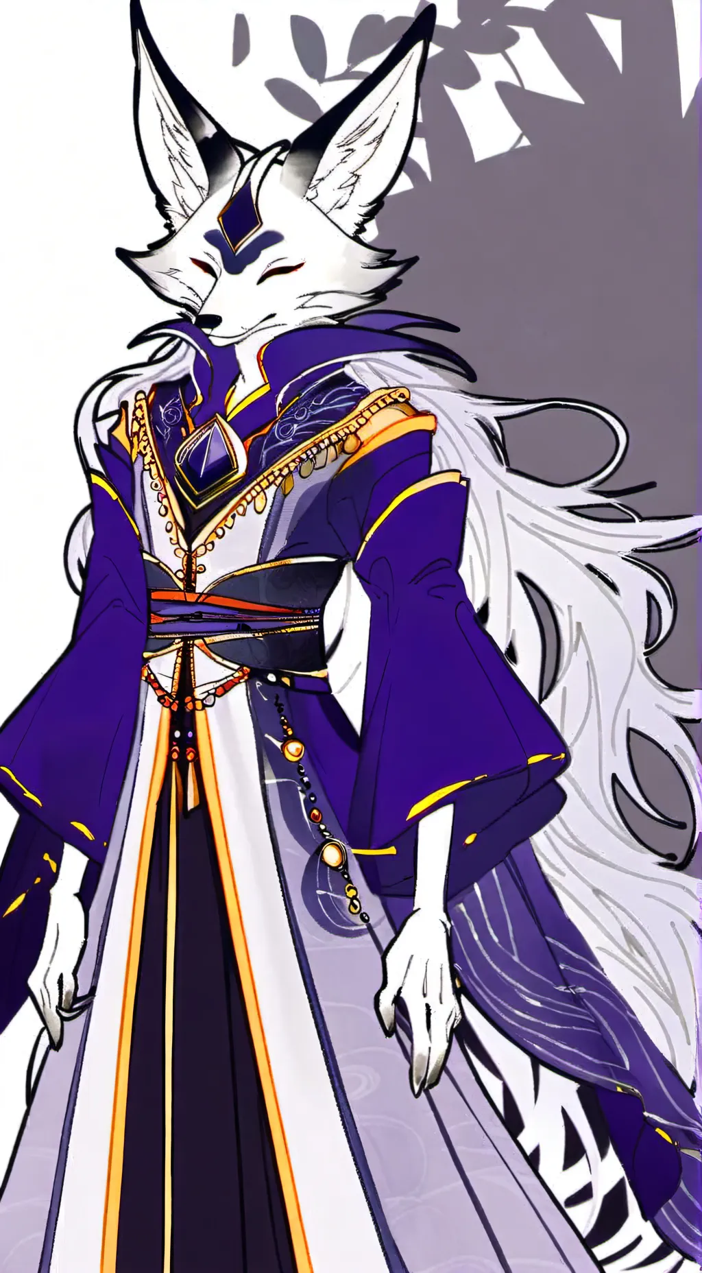 ai character: Indigo background