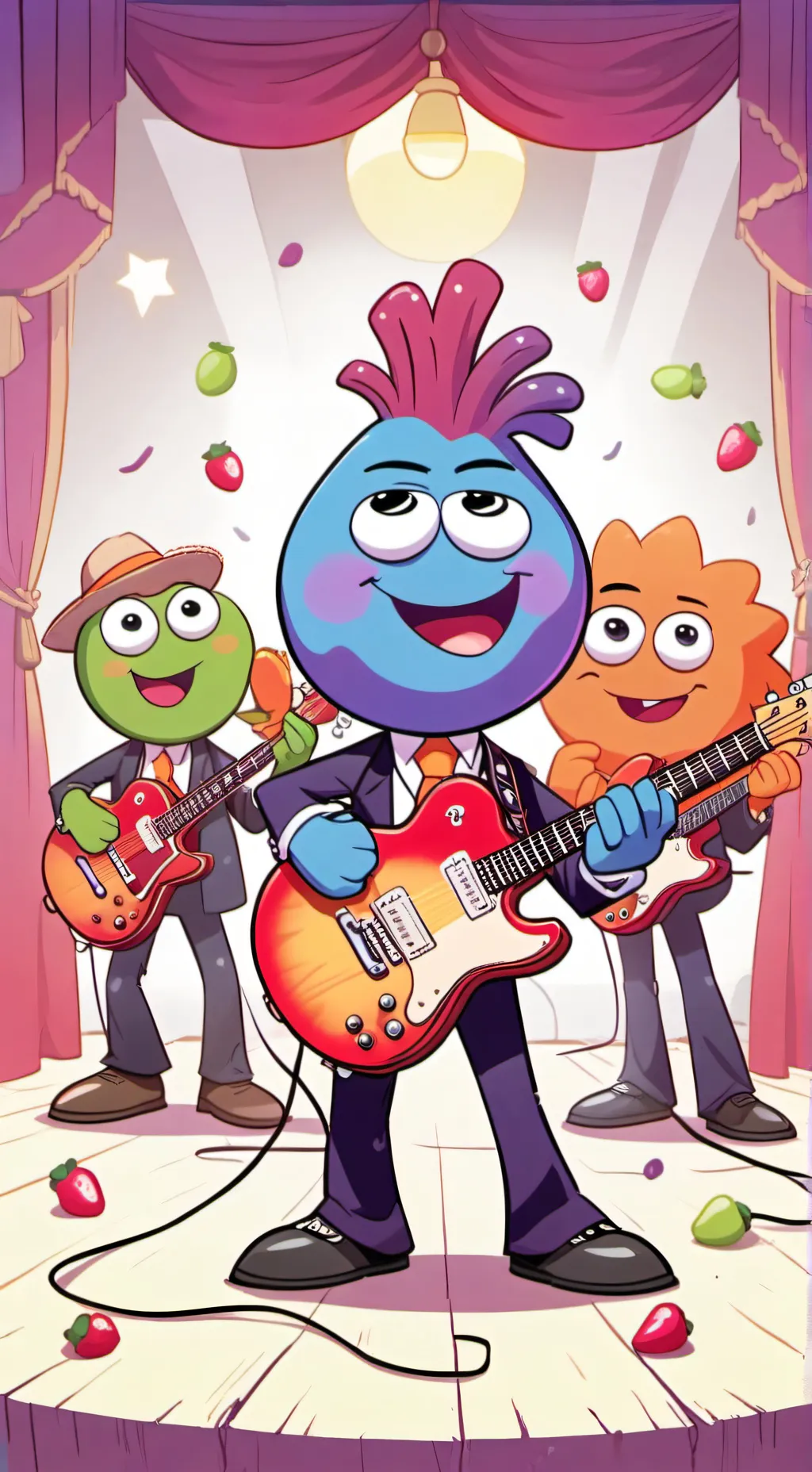 ai character: Beans in the wall. background