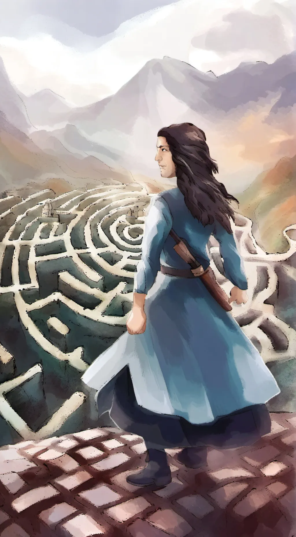 ai character: Maze of mayonnaise background