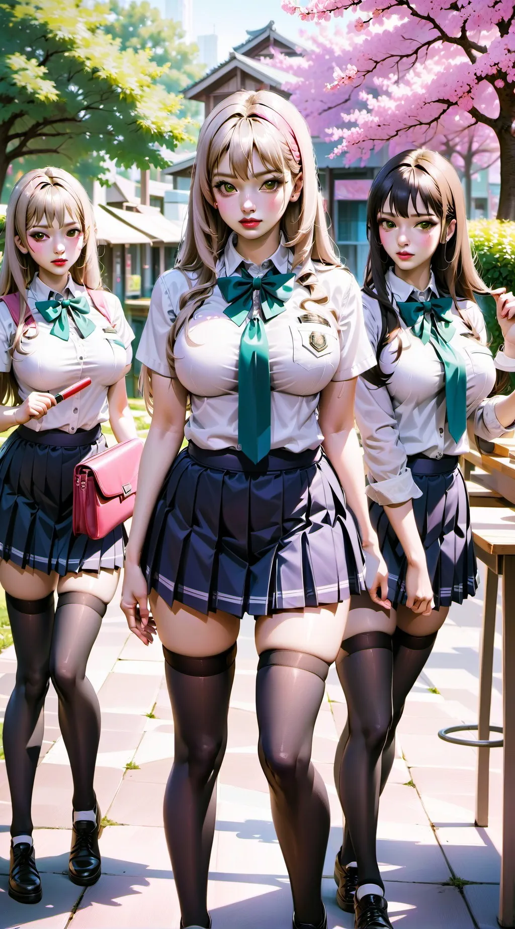 ai character: three students background