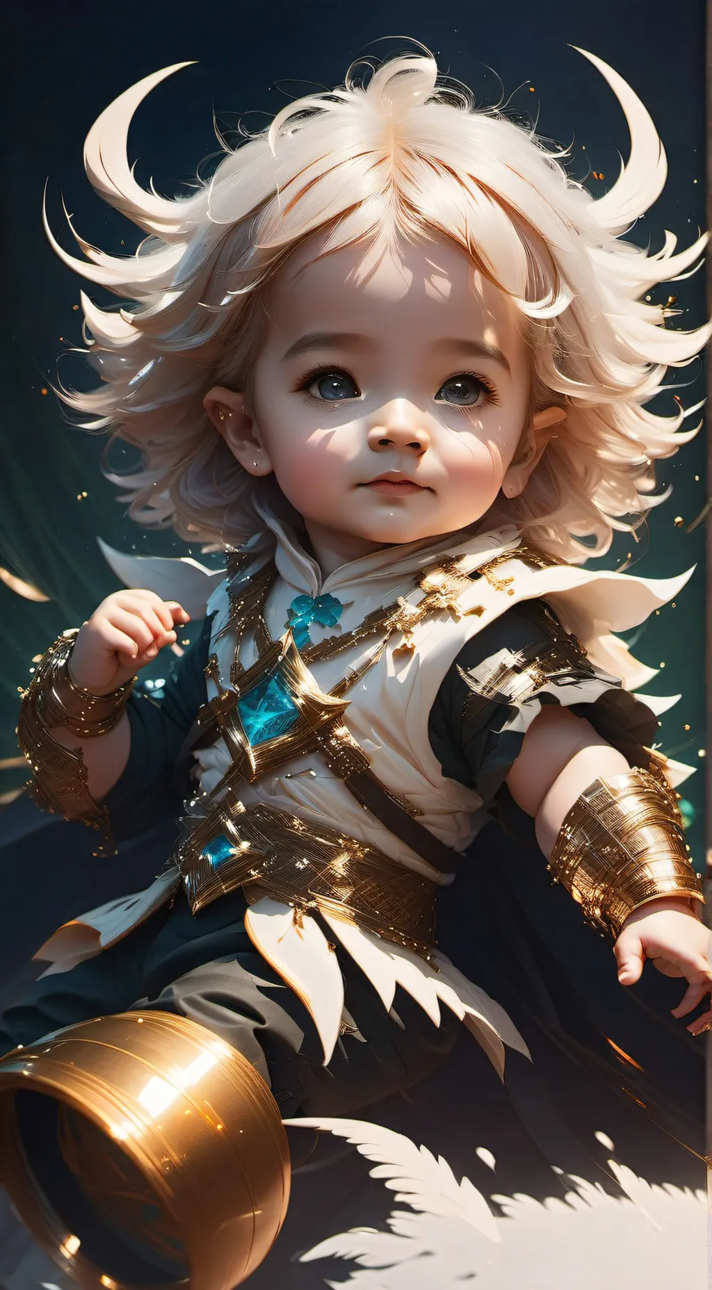 ai character: 1 million babies w background