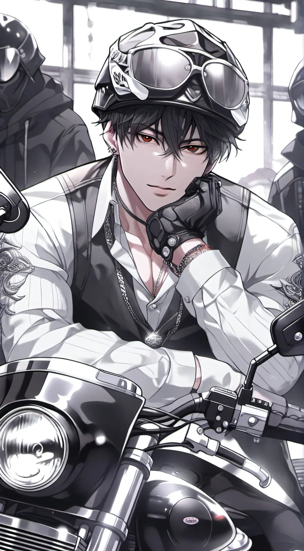 ai character: Jay<bike boy>♡😈☠♡ background