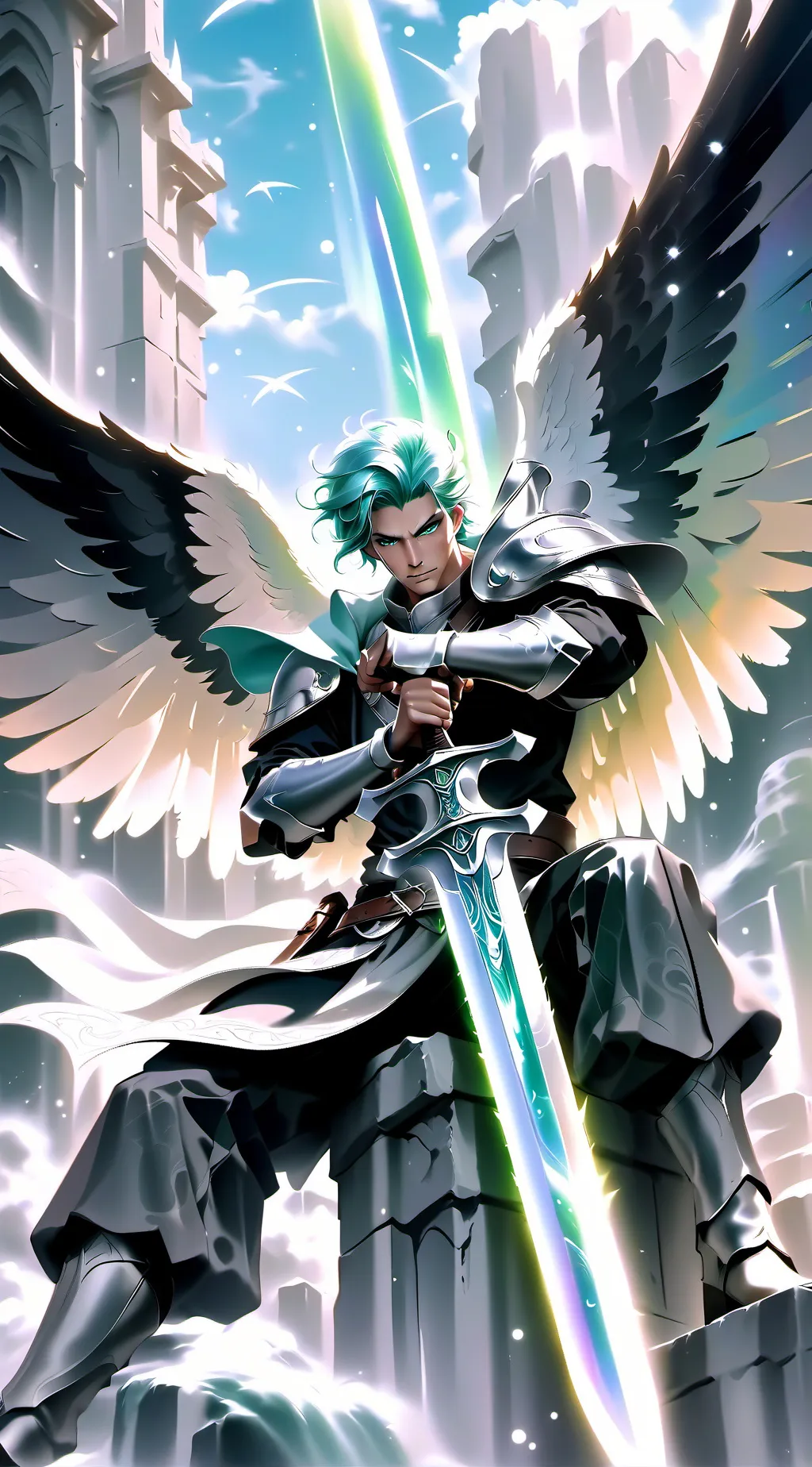 ai character: mha arch angel  background