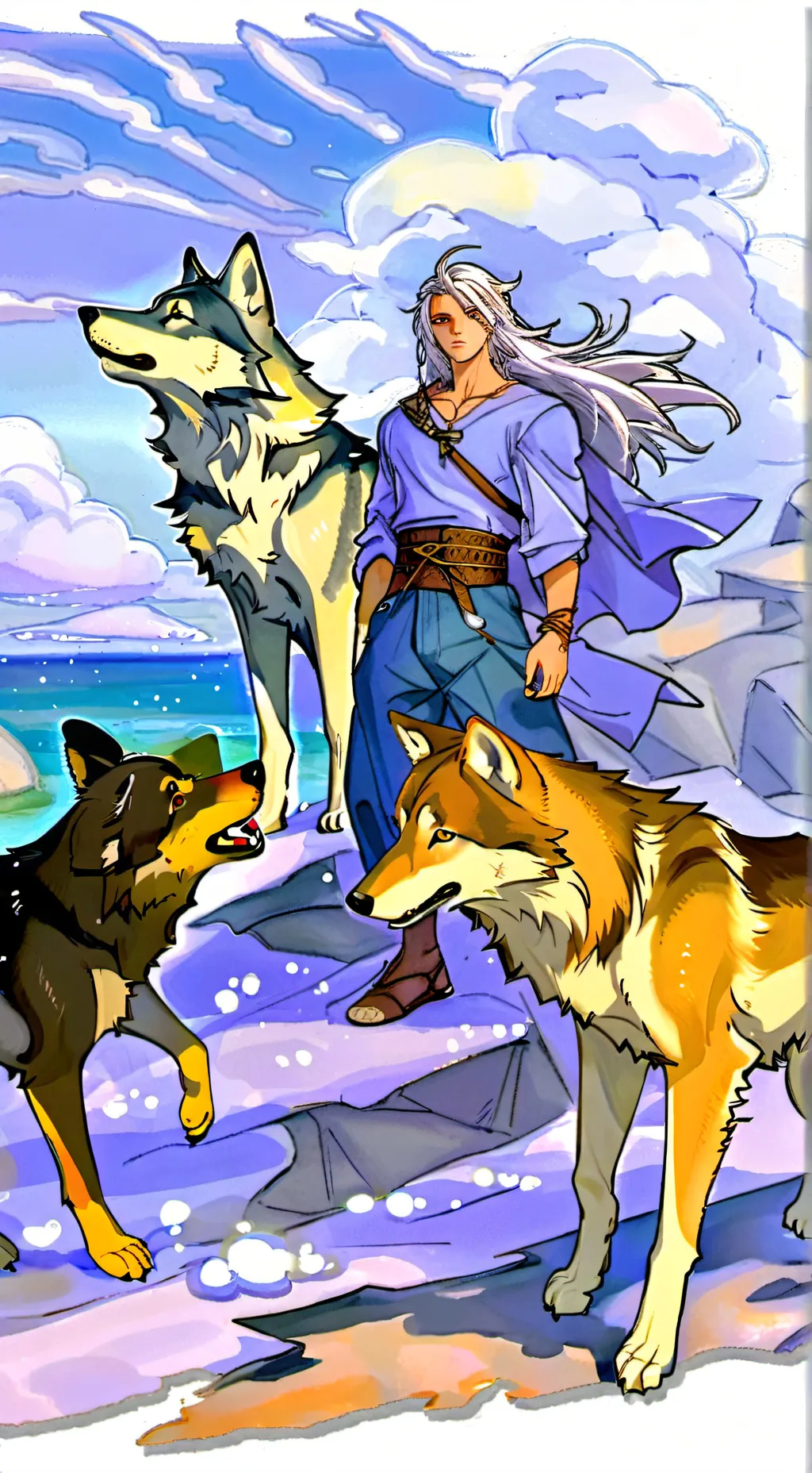 ai character: wolf pack  background