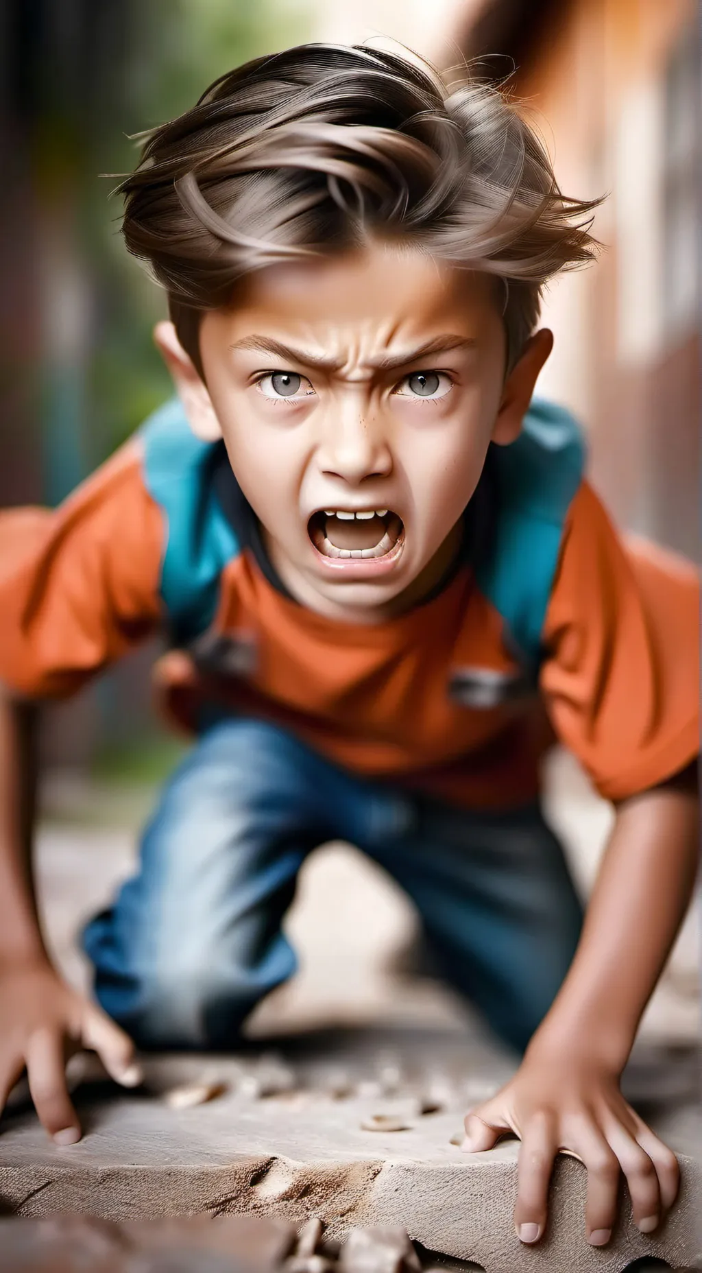 ai character: Weird kid background