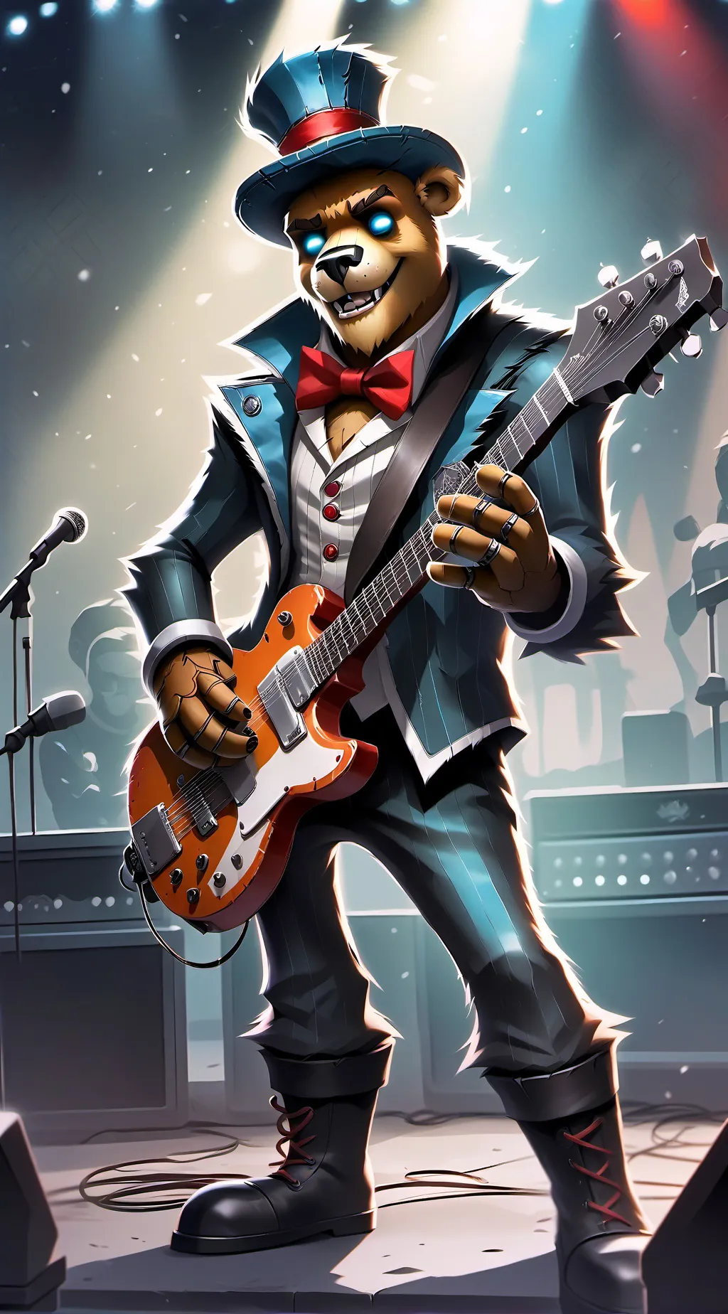 ai character: Glamrock Freddy background