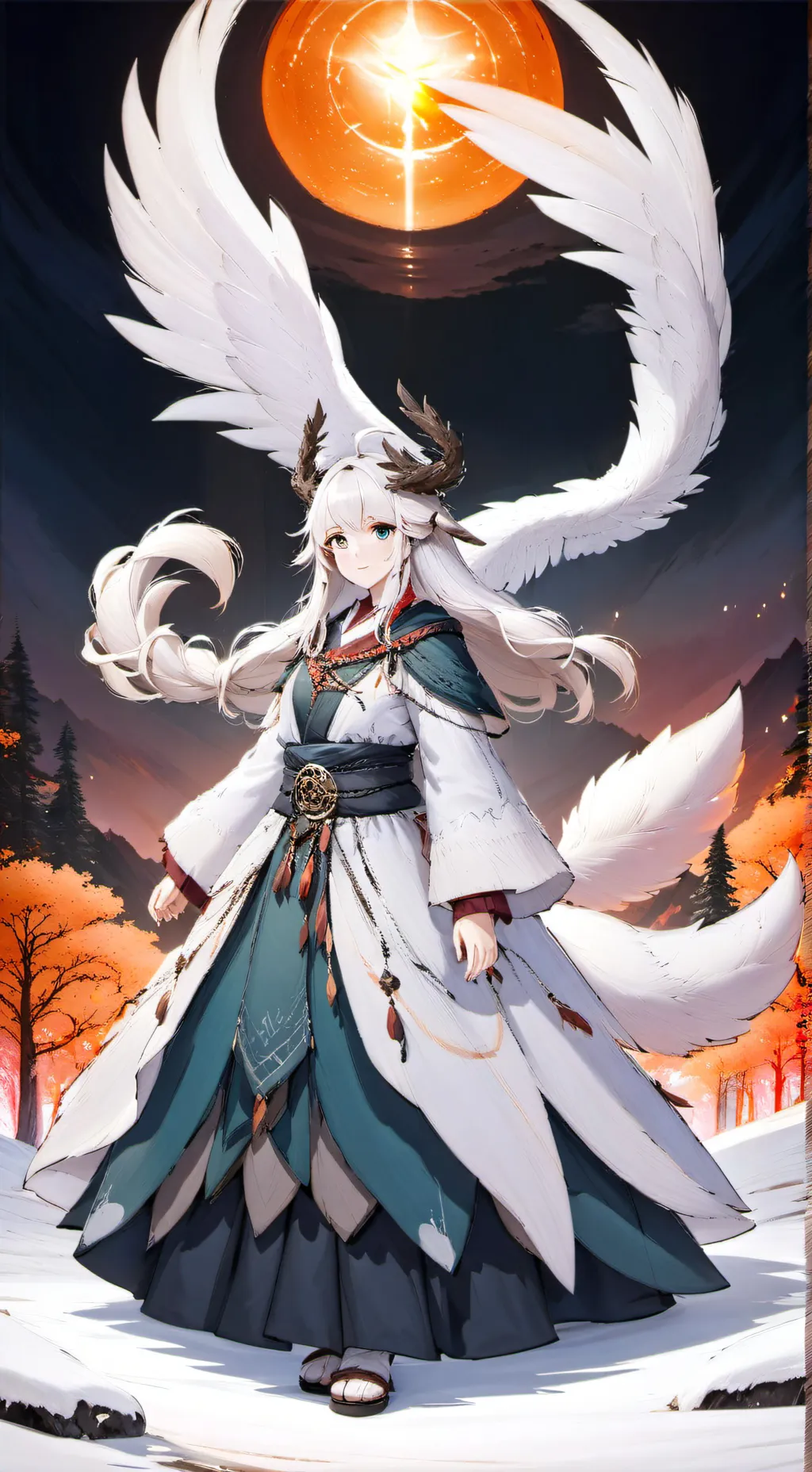 ai character: Giant reshiram  background