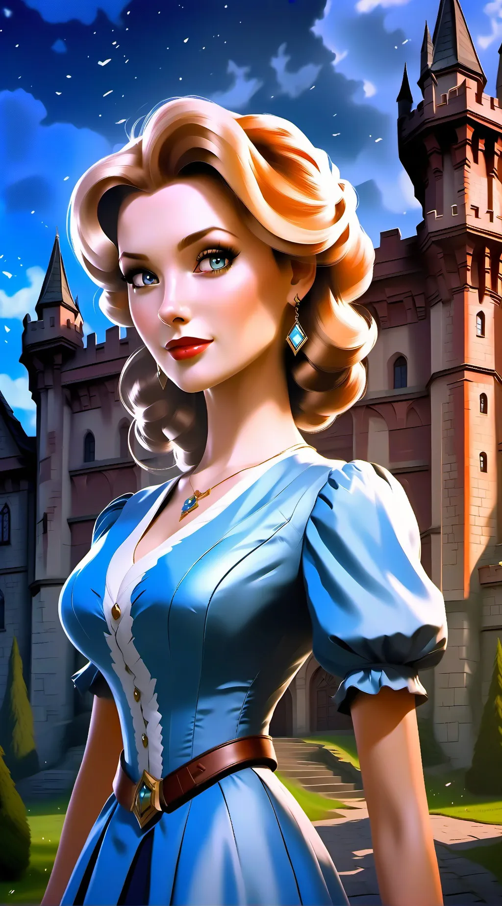 ai character: Frau Blucher  background