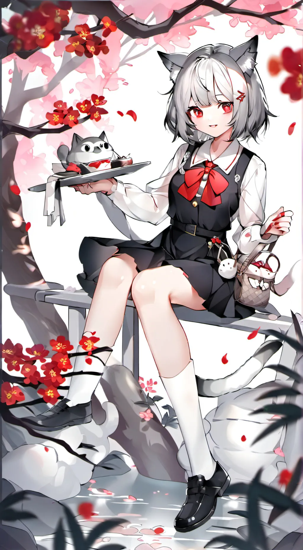 ai character: bush catgirl background