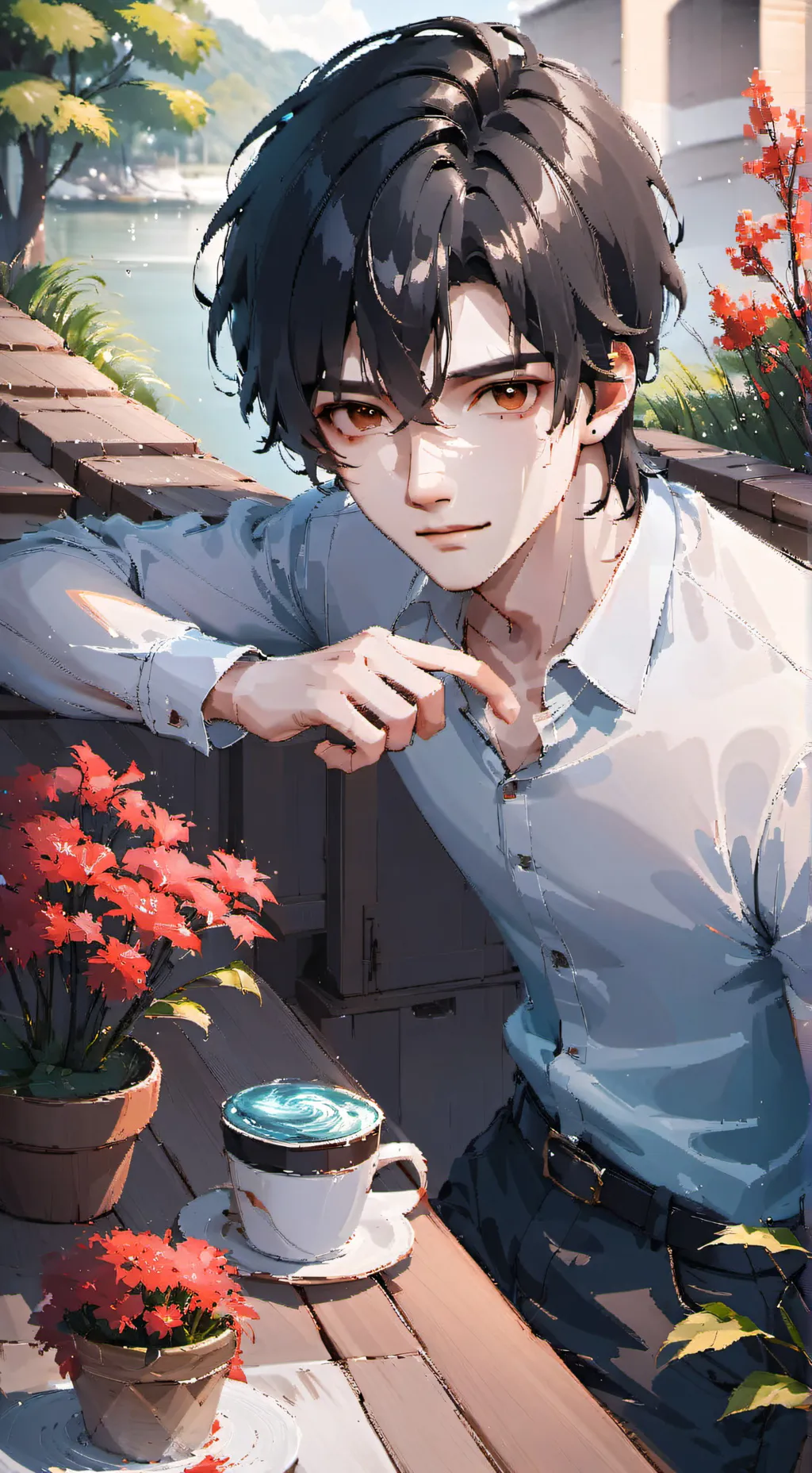 ai character: leo background