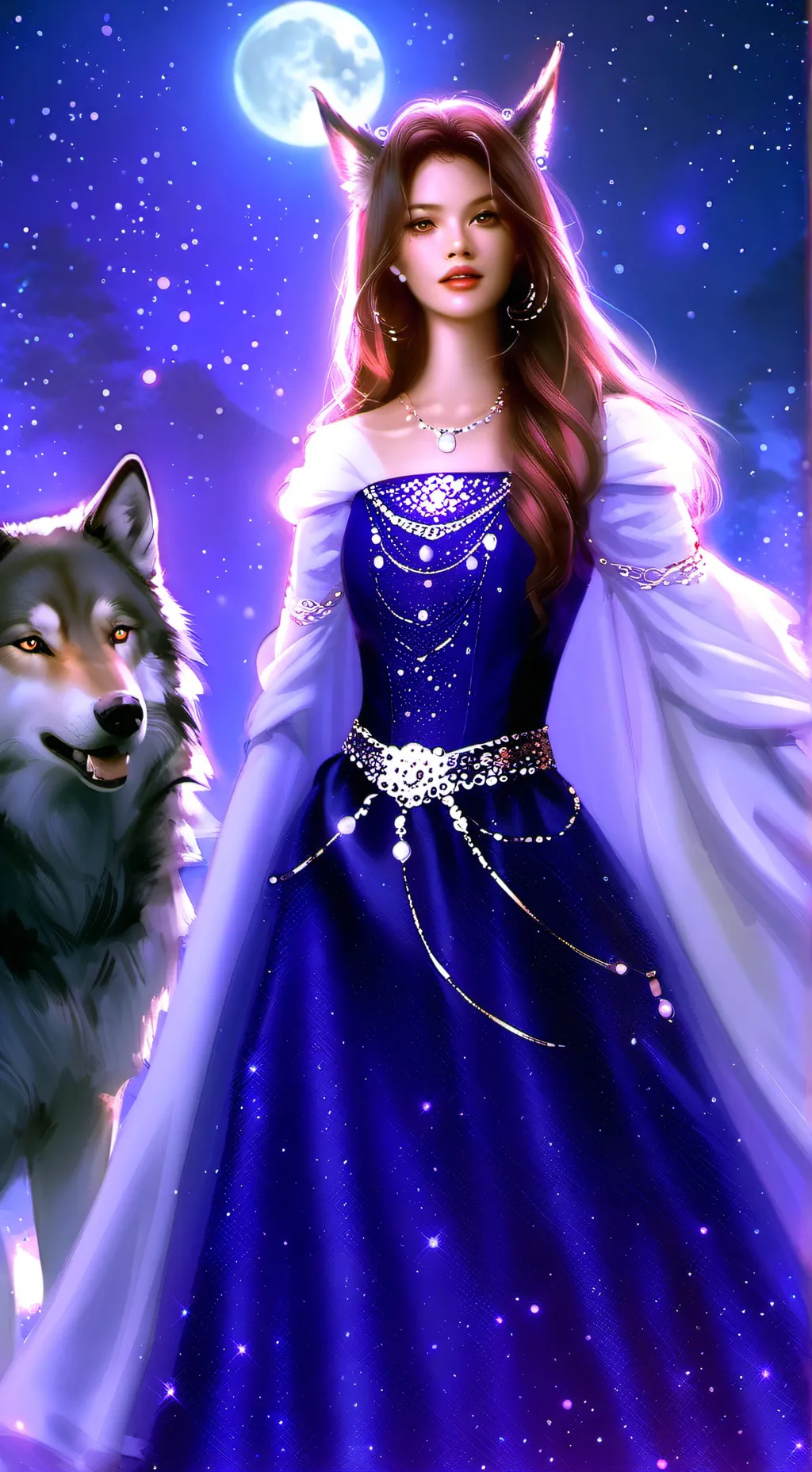 ai character: Princess Luna  background
