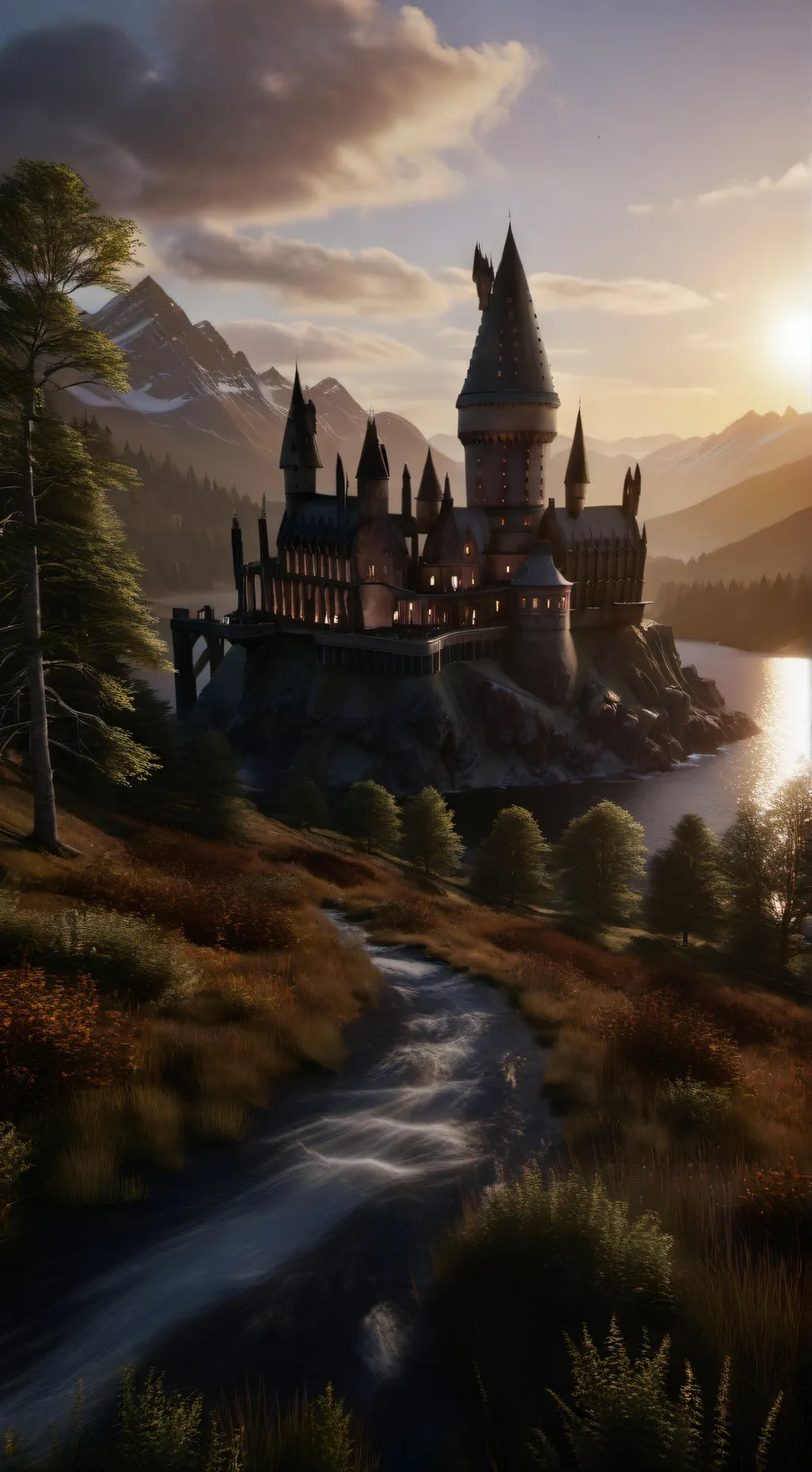 ai character: Hogwarts  background
