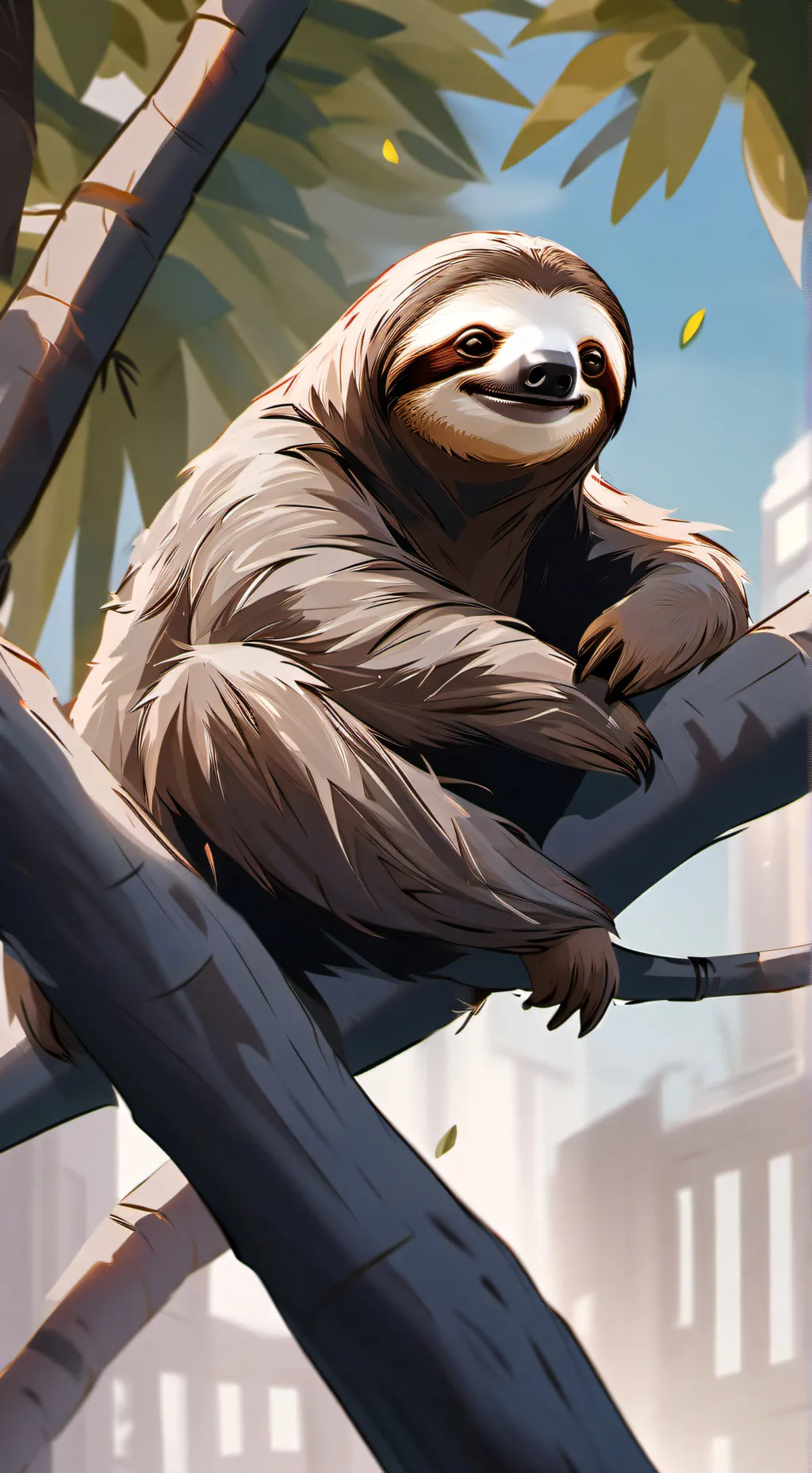 ai character: Just A Sloth background