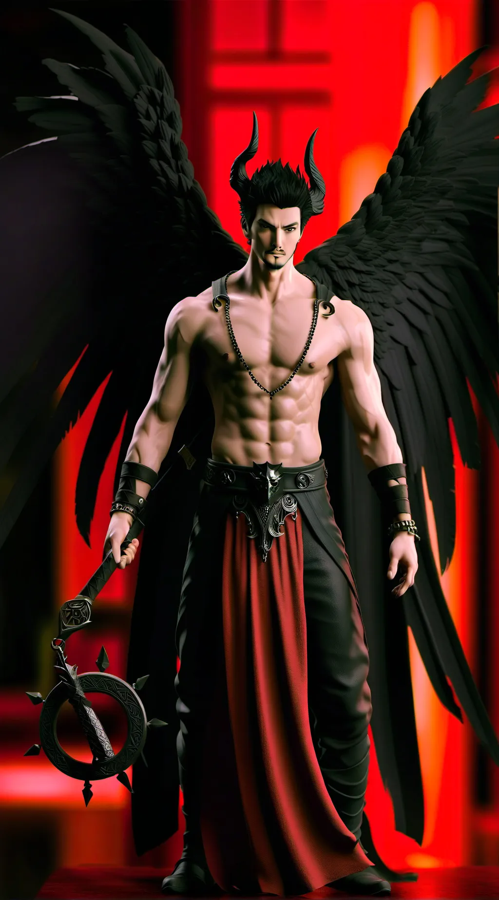 ai character: 😈LUCIFER😈 background