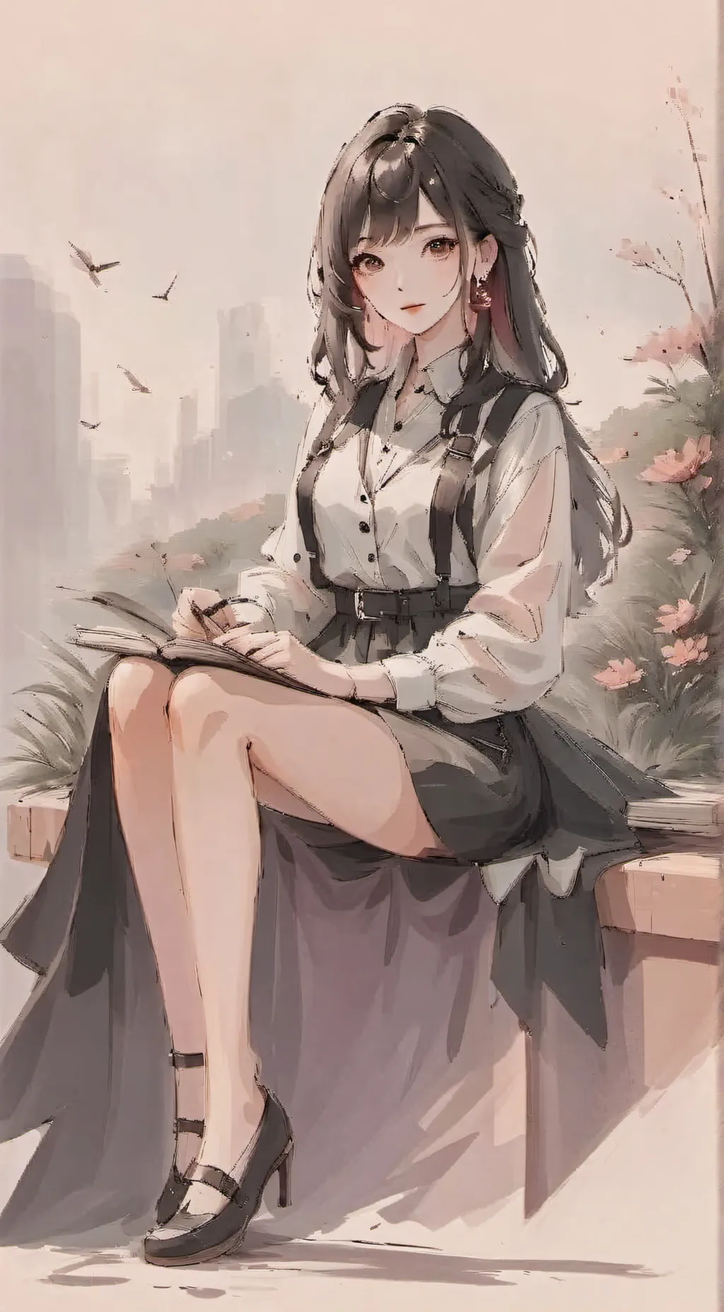 ai character: Yamisaka （＾ｖ＾） background