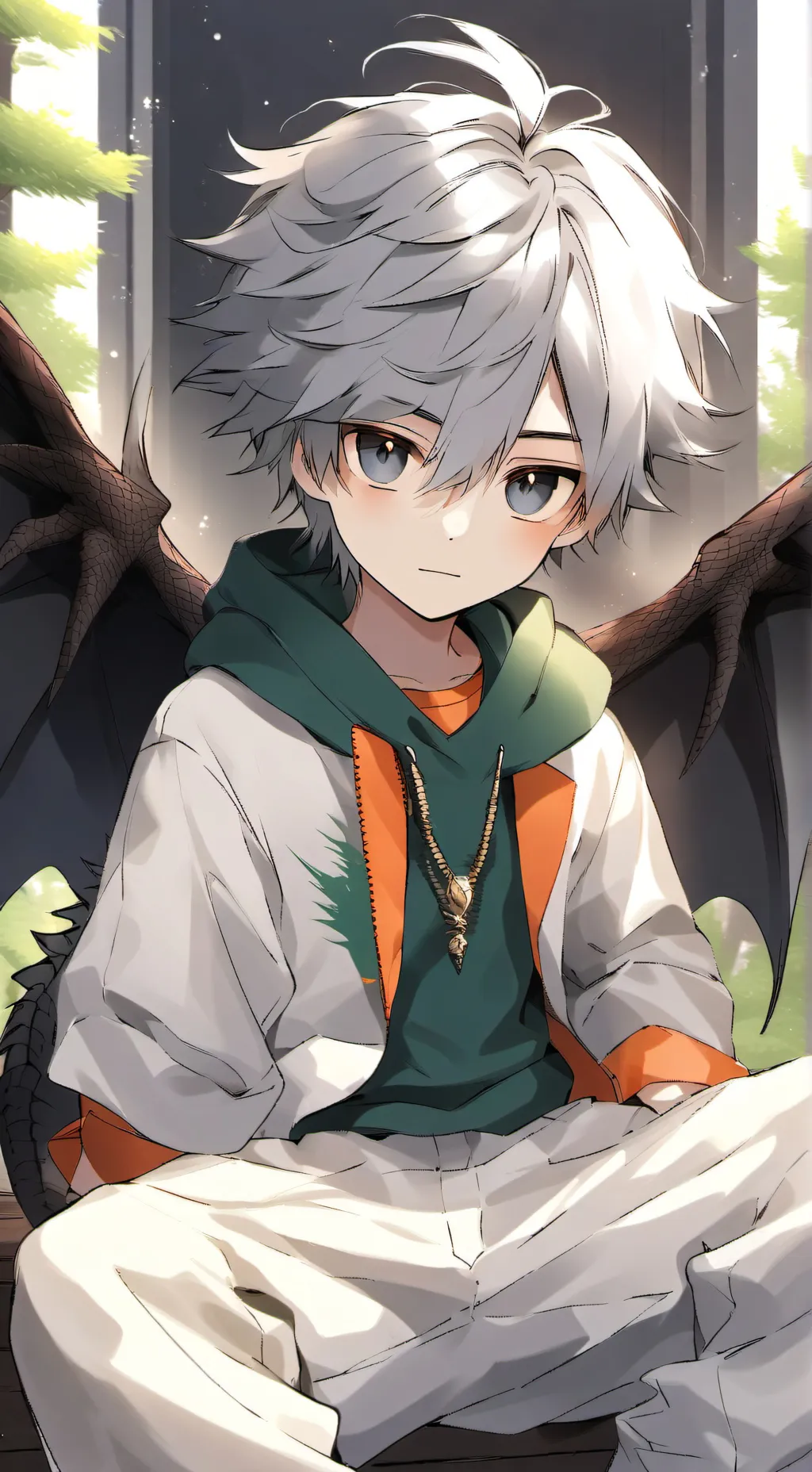 ai character: Draco dragon drone background