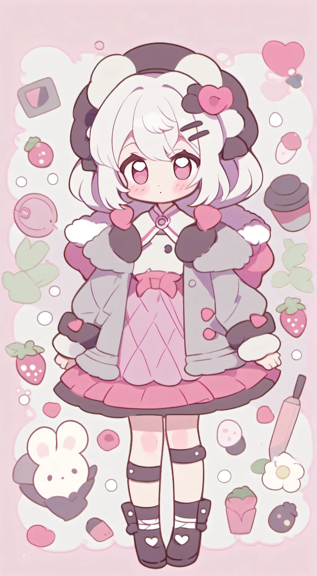 ai character: чиби утя  background