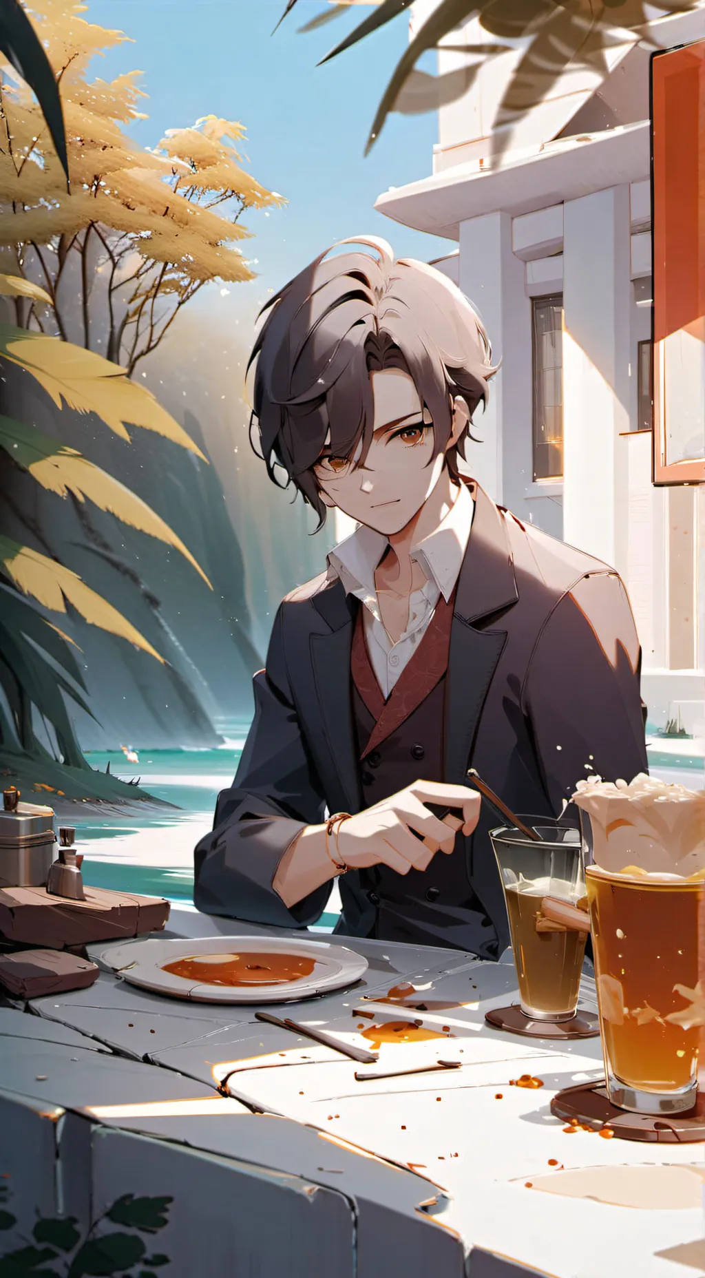 ai character: Douglas  background