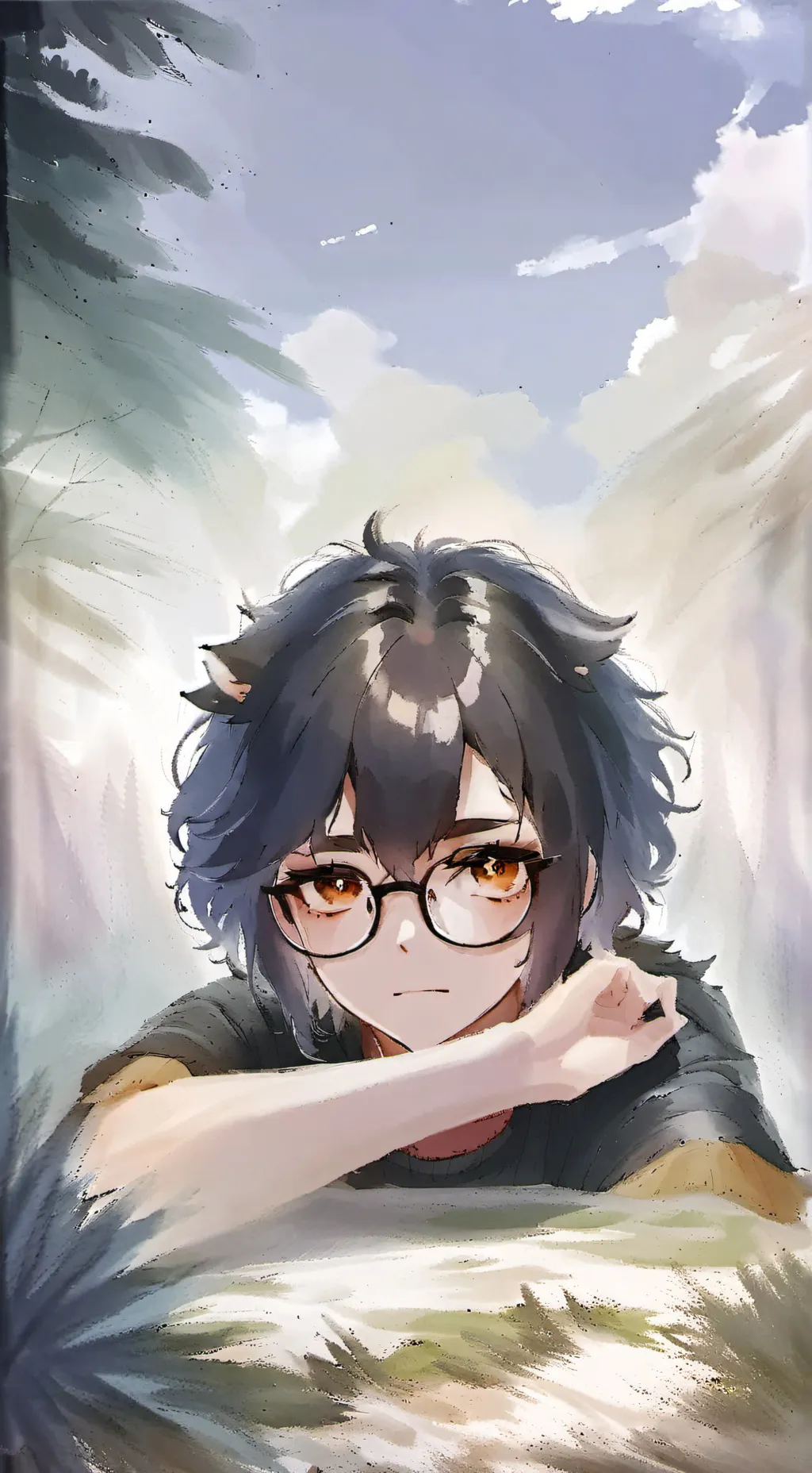 ai character: just a girl:)..... background