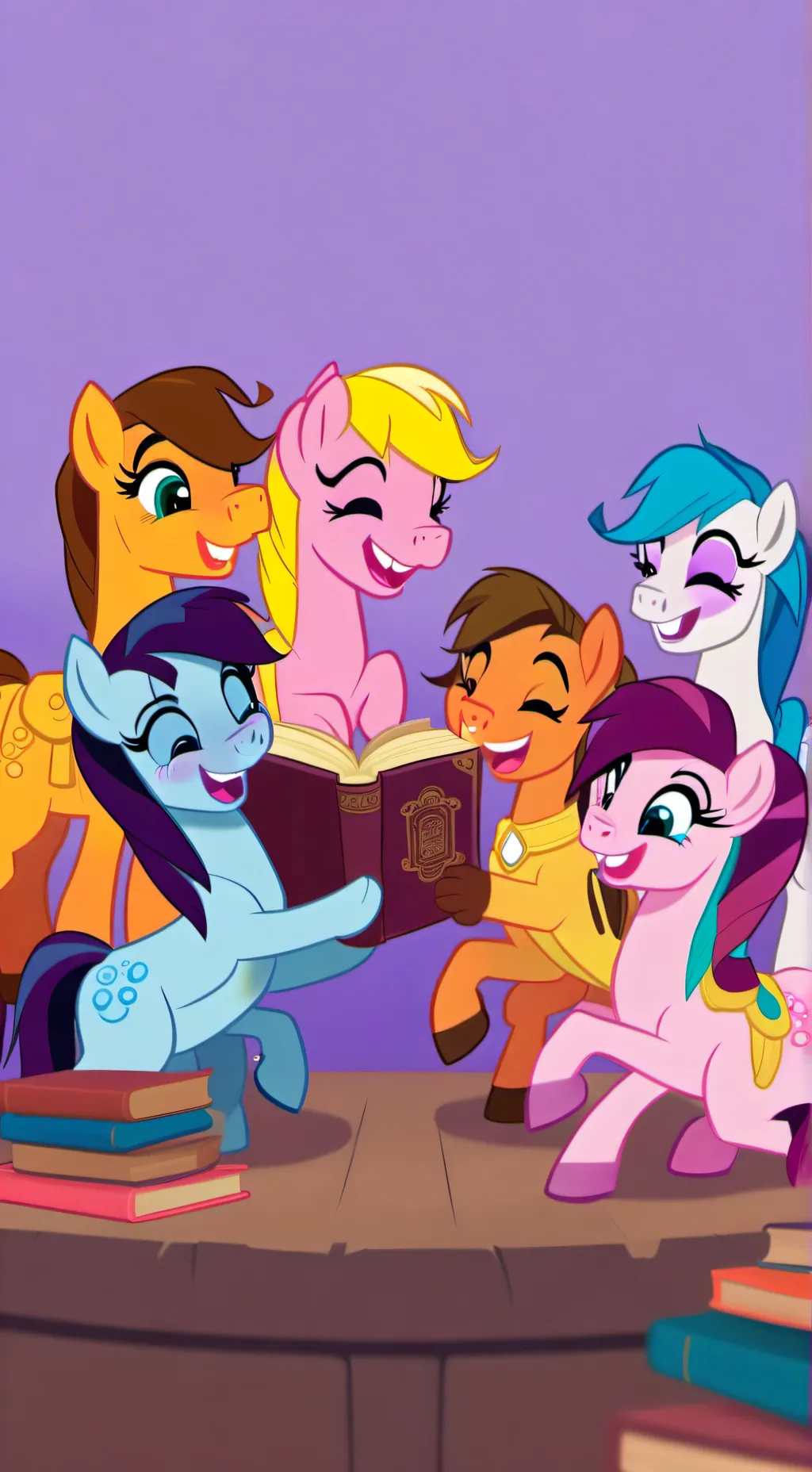 ai character: Life With Tom MLP background