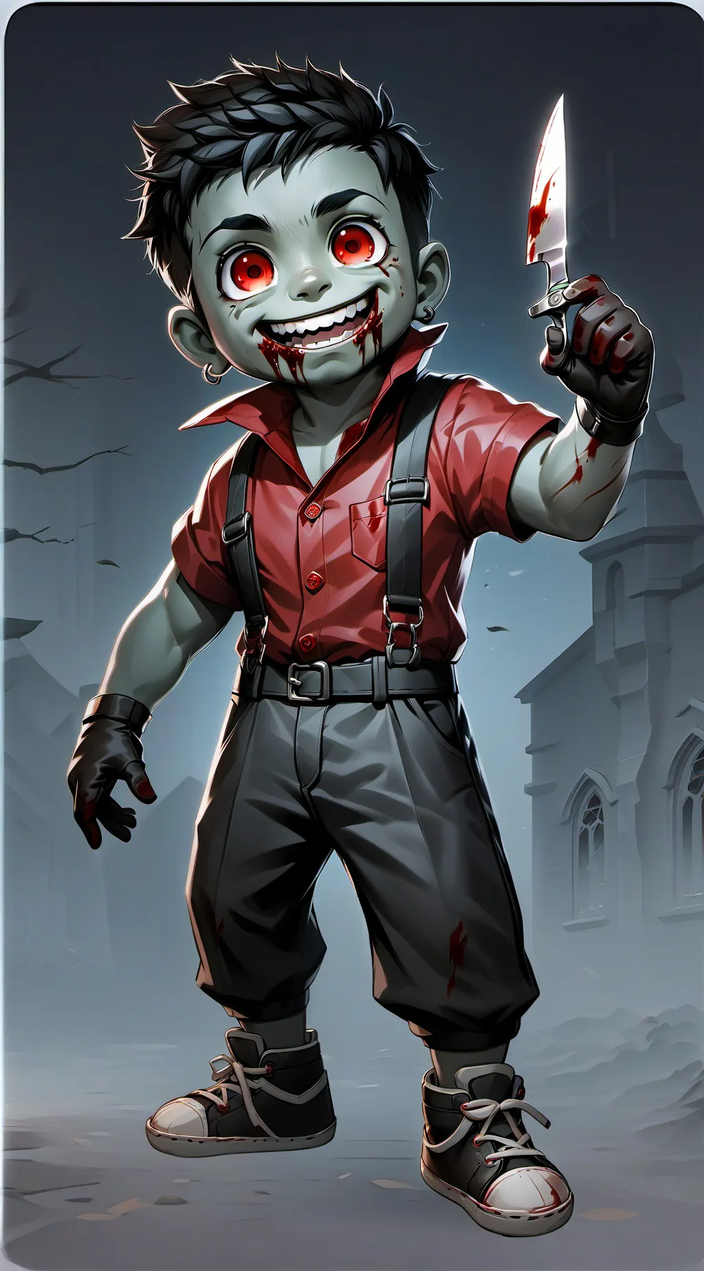 ai character: Terror horror background