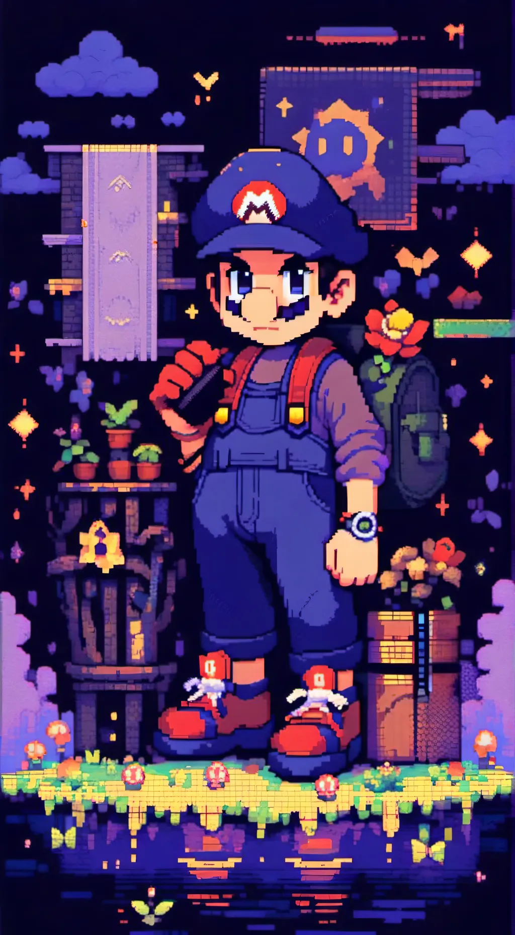 ai character: 🕰️1985(SMB1)🕰️ background