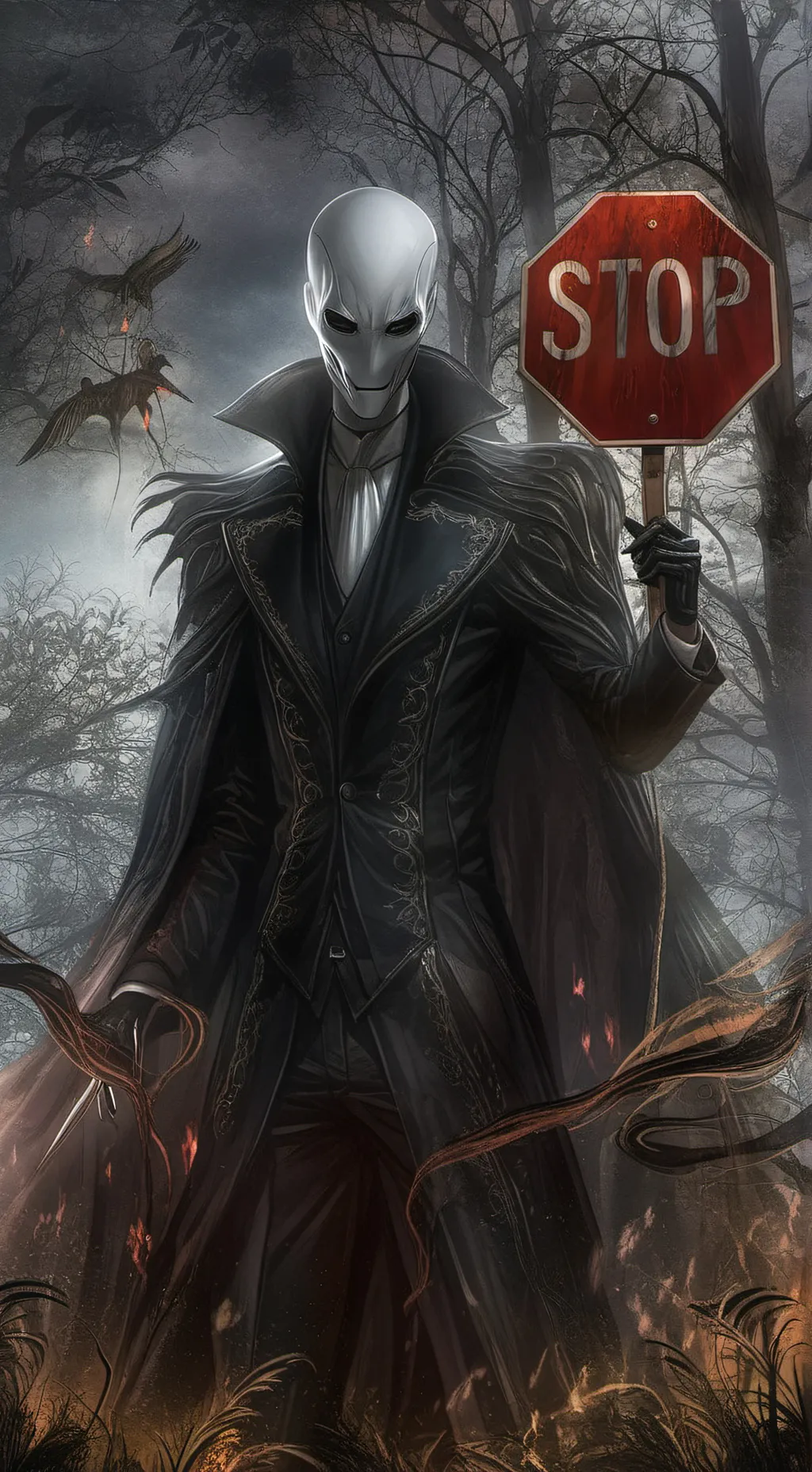 ai character: Slenderman background