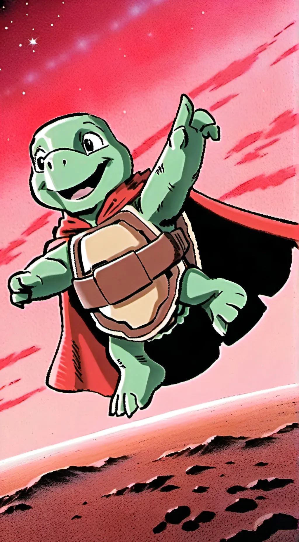 ai character: SuperTurtle background