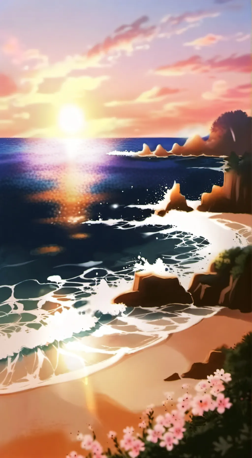 ai character: HH beach background